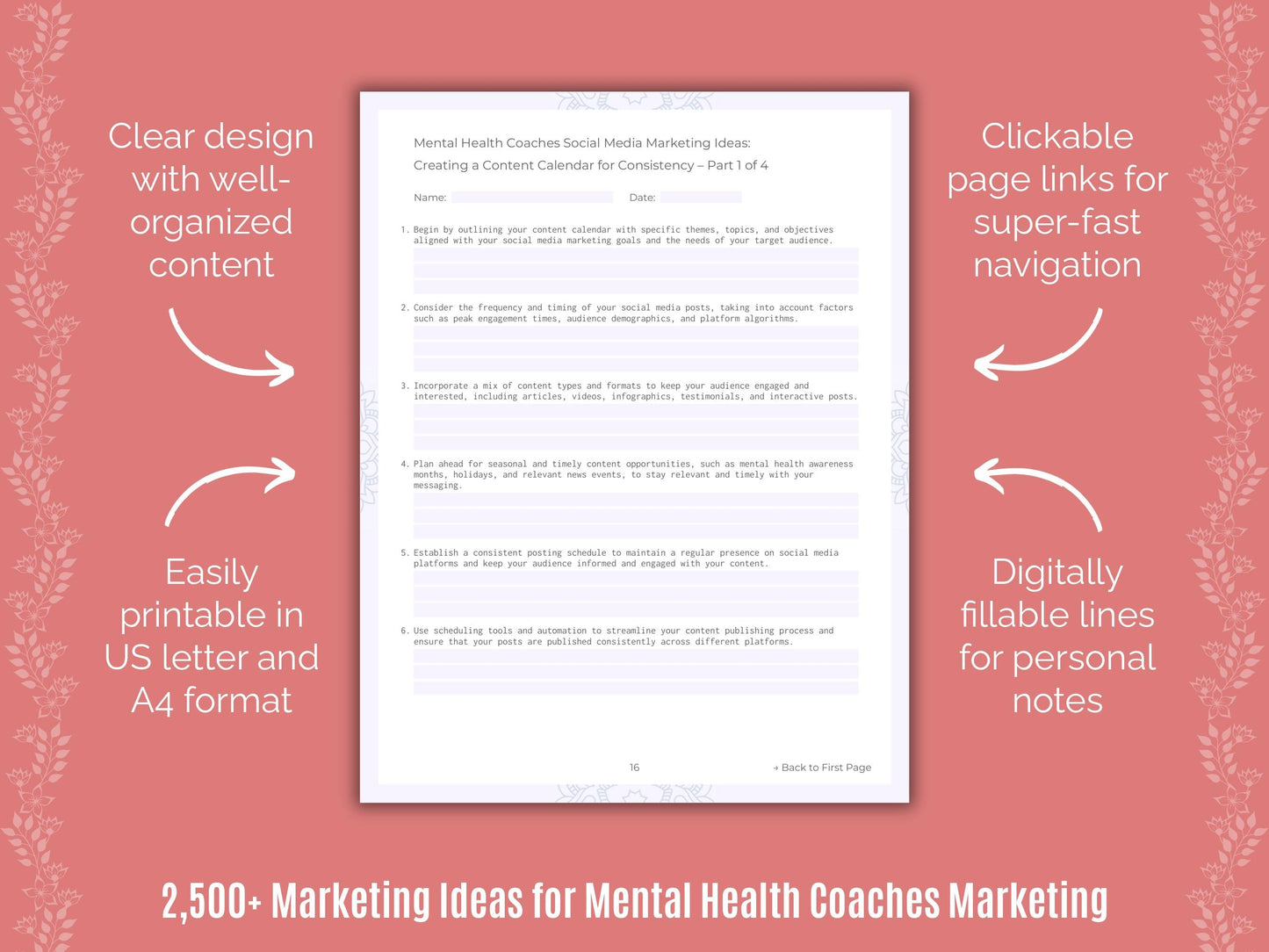 Mental Health Coaches Marketing Cheat Sheets