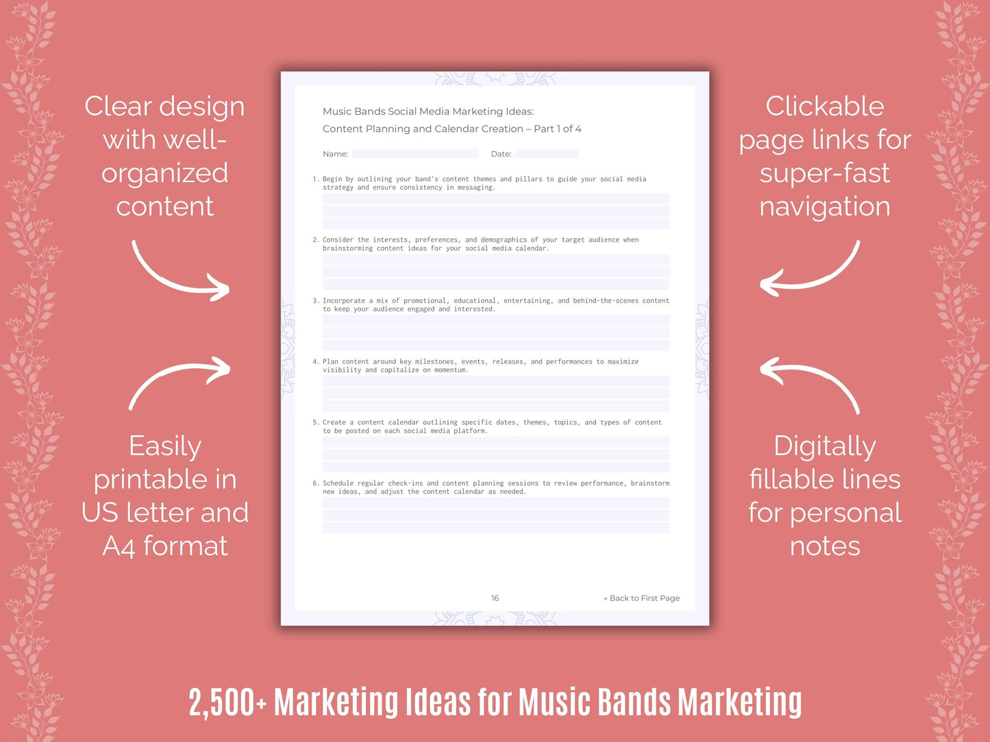 Music Bands Marketing Cheat Sheets