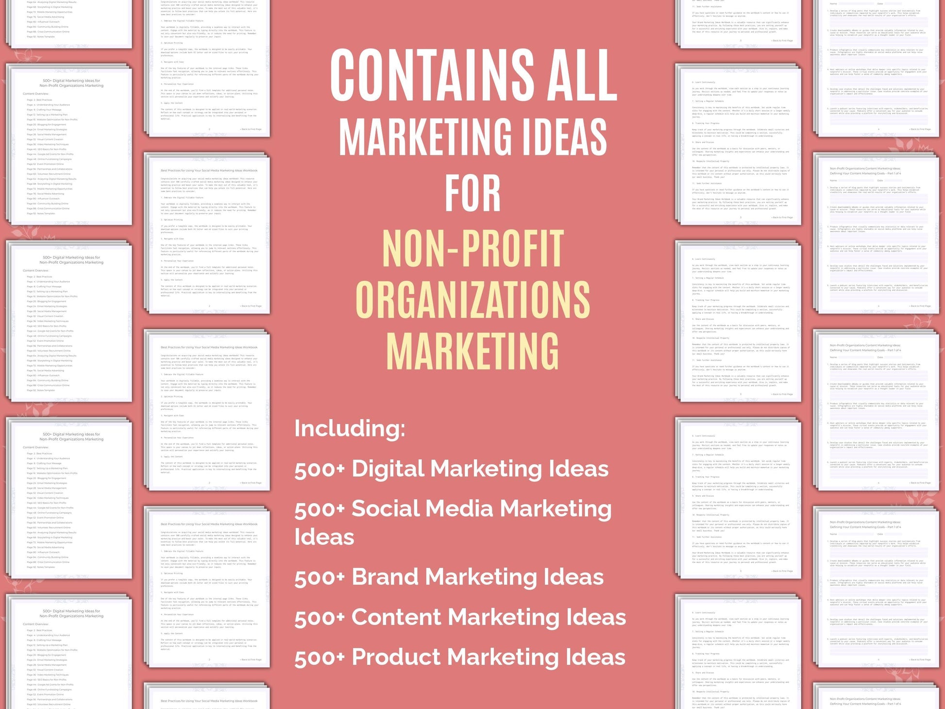 Non-Profit Organizations Marketing Worksheets