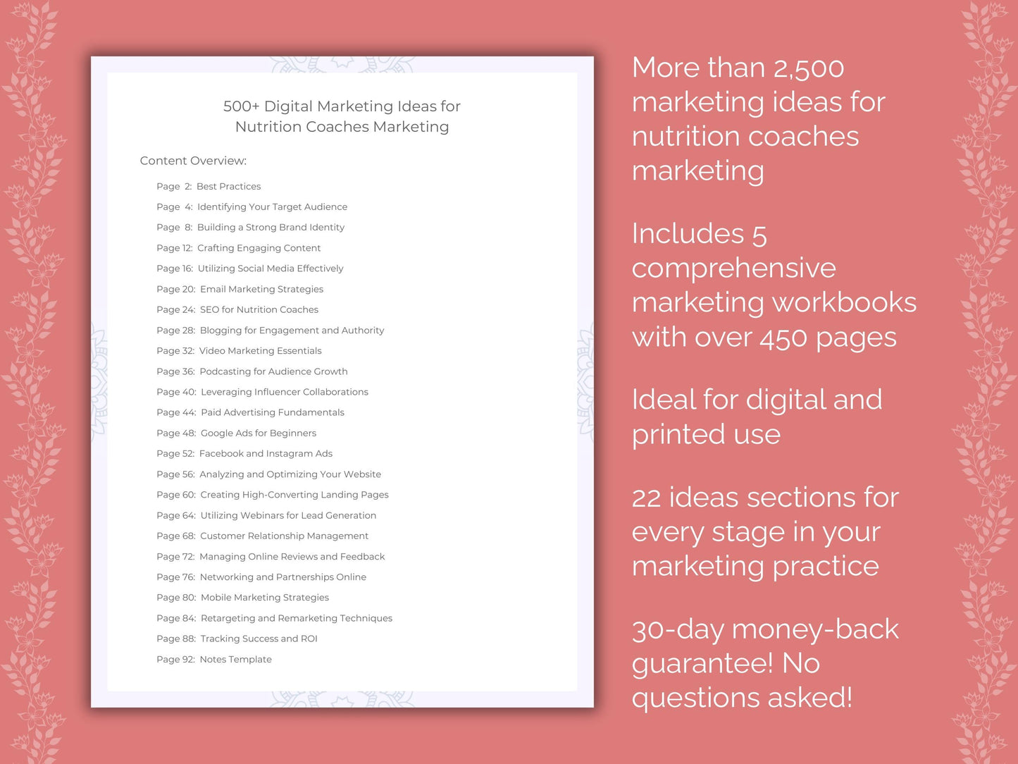 Nutrition Coaches Marketing Templates