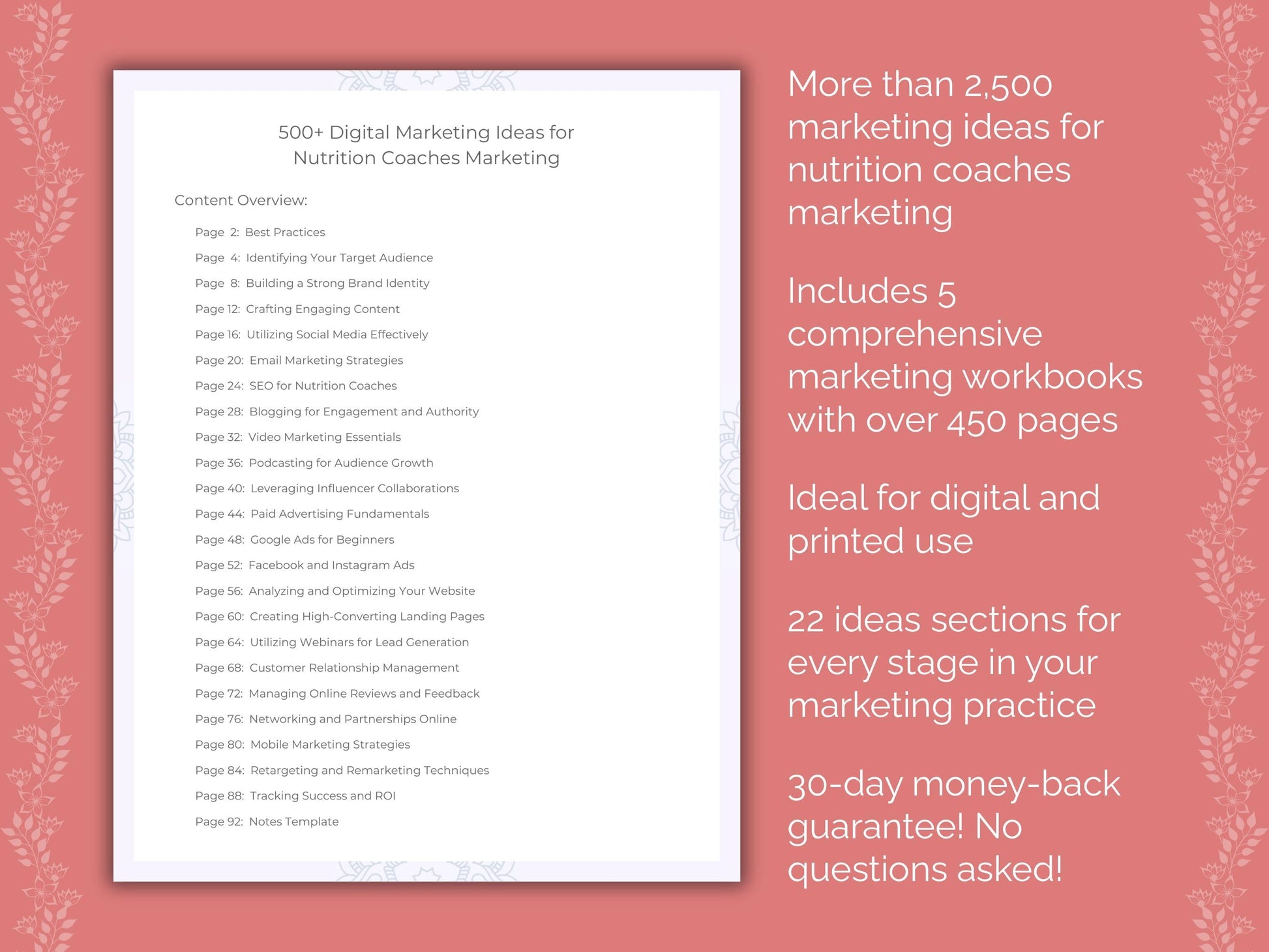 Nutrition Coaches Marketing Templates