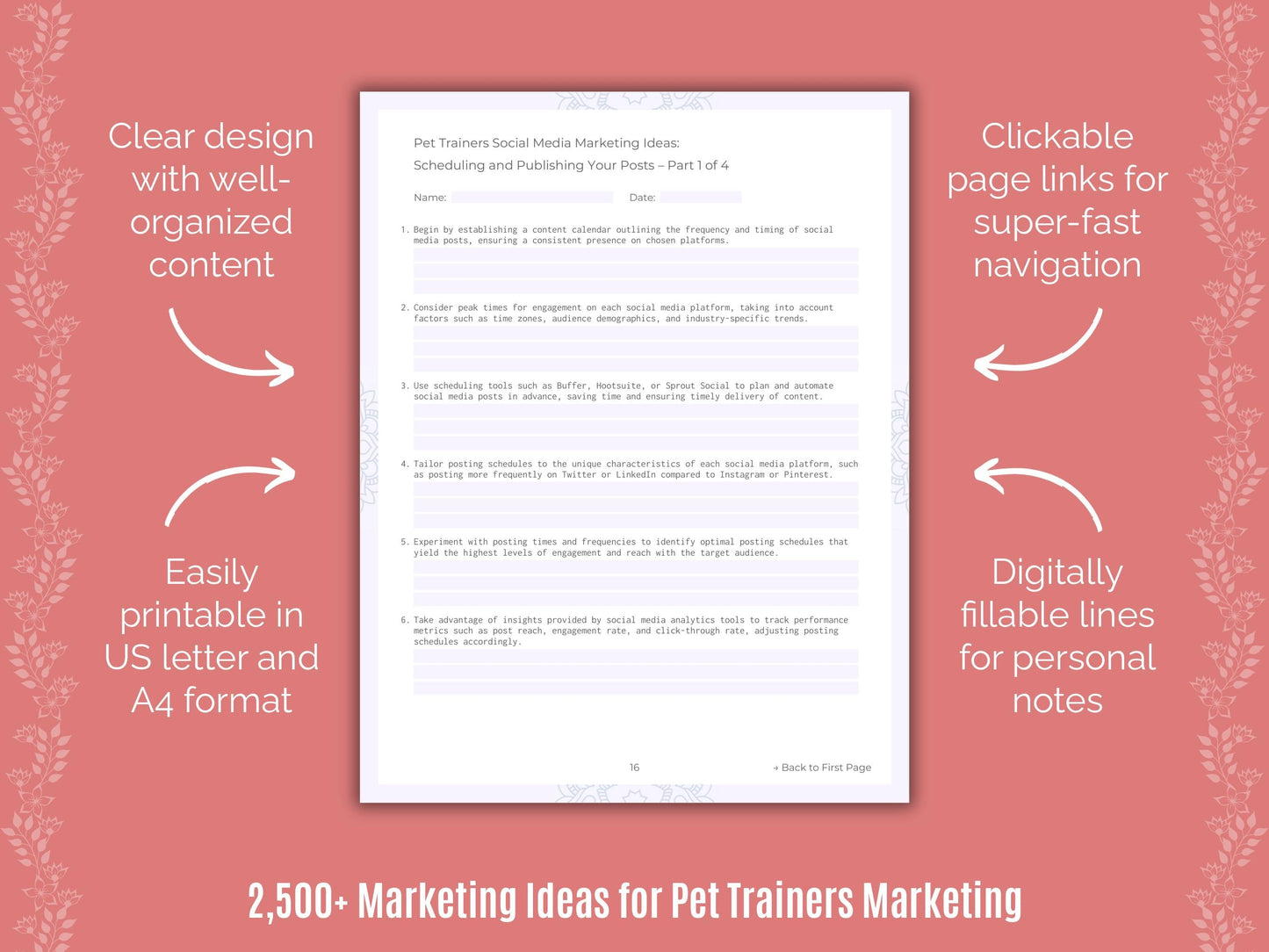 Pet Trainers Marketing Cheat Sheets