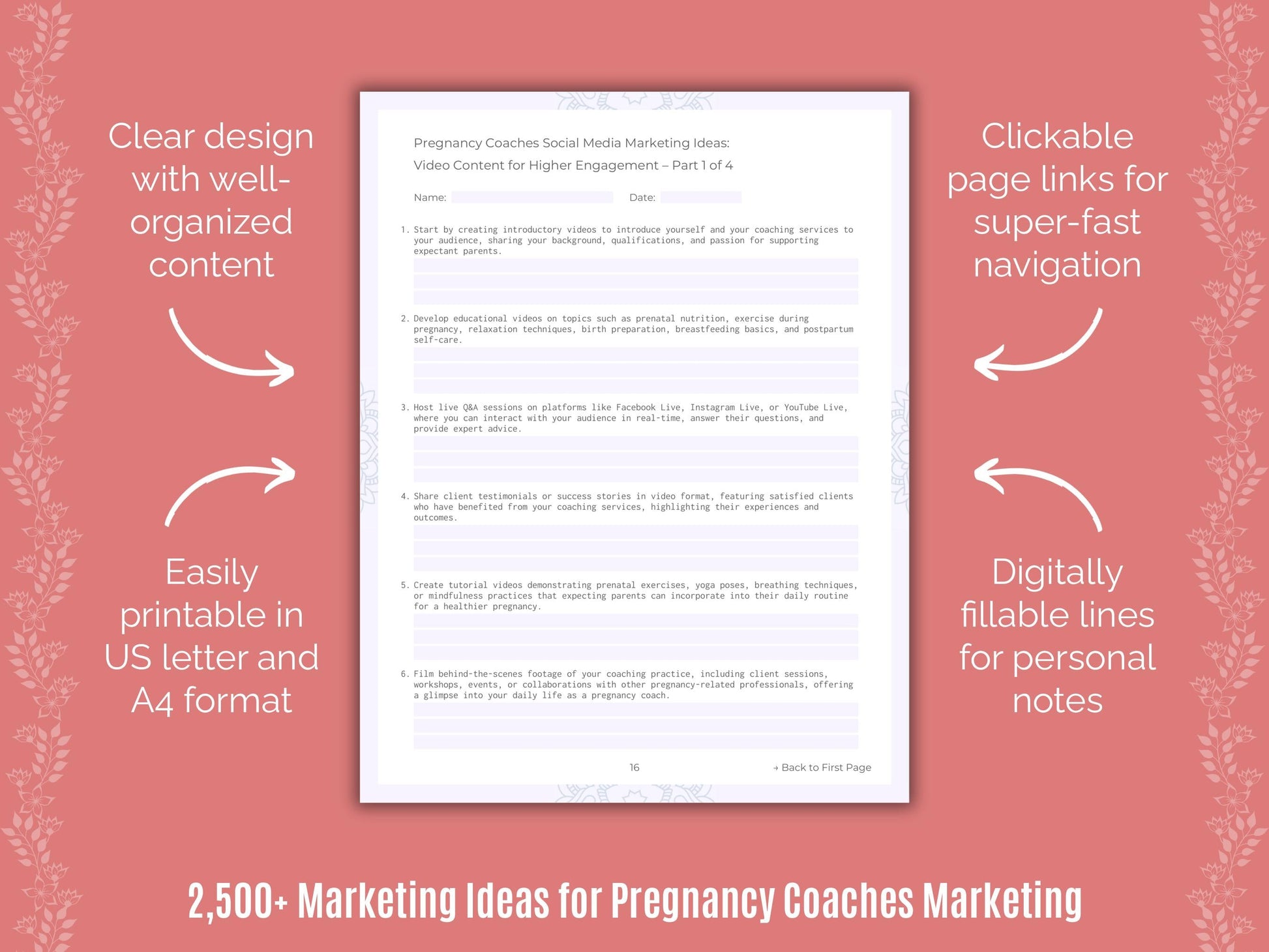 Pregnancy Coaches Marketing Cheat Sheets