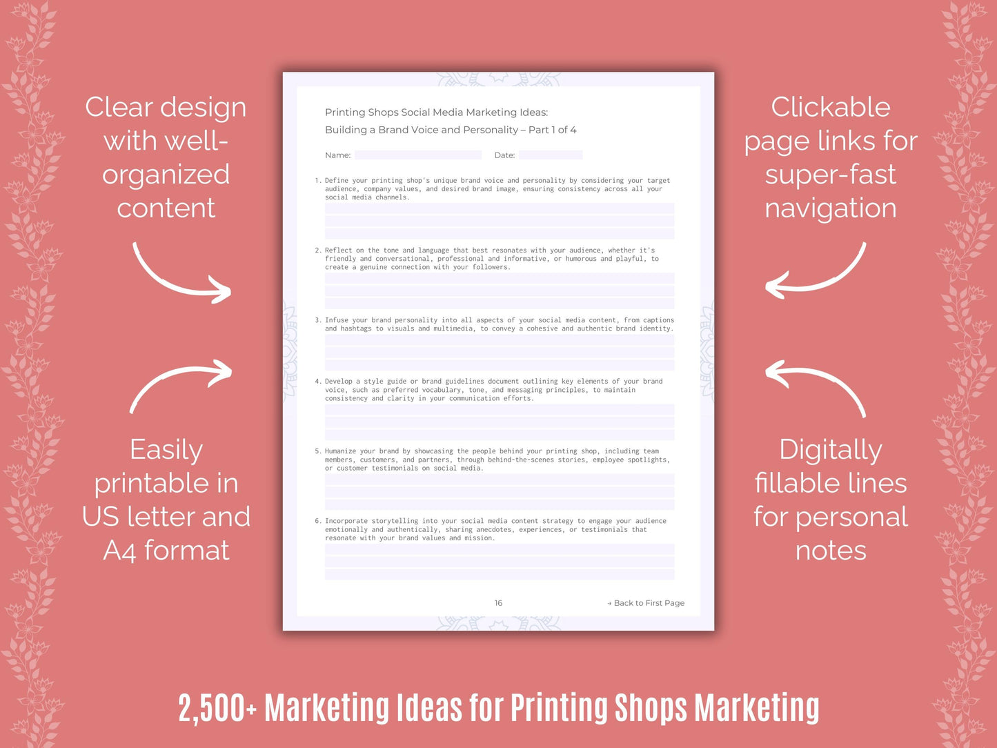 Printing Shops Marketing Cheat Sheets