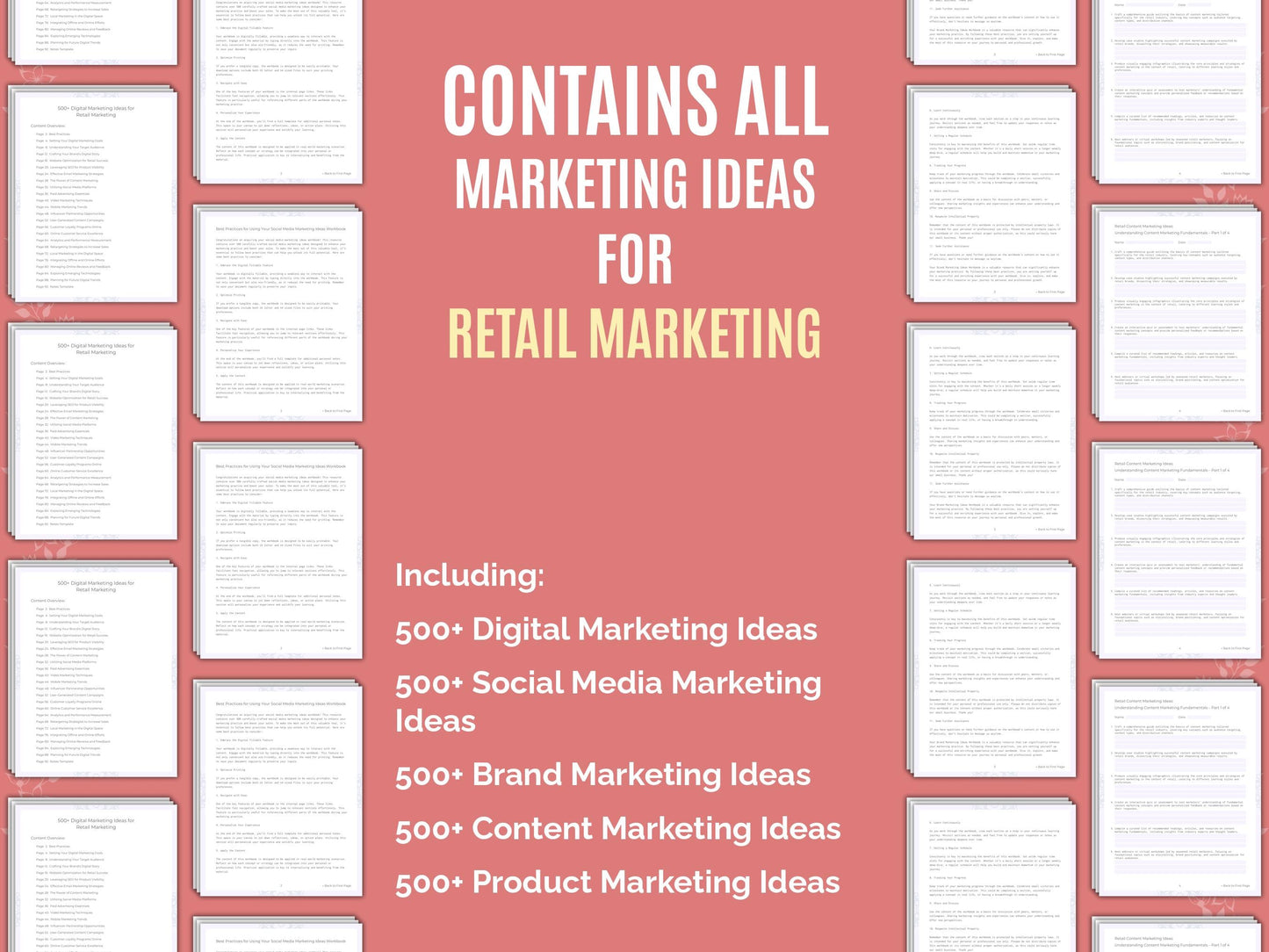 Retail Marketing Worksheets