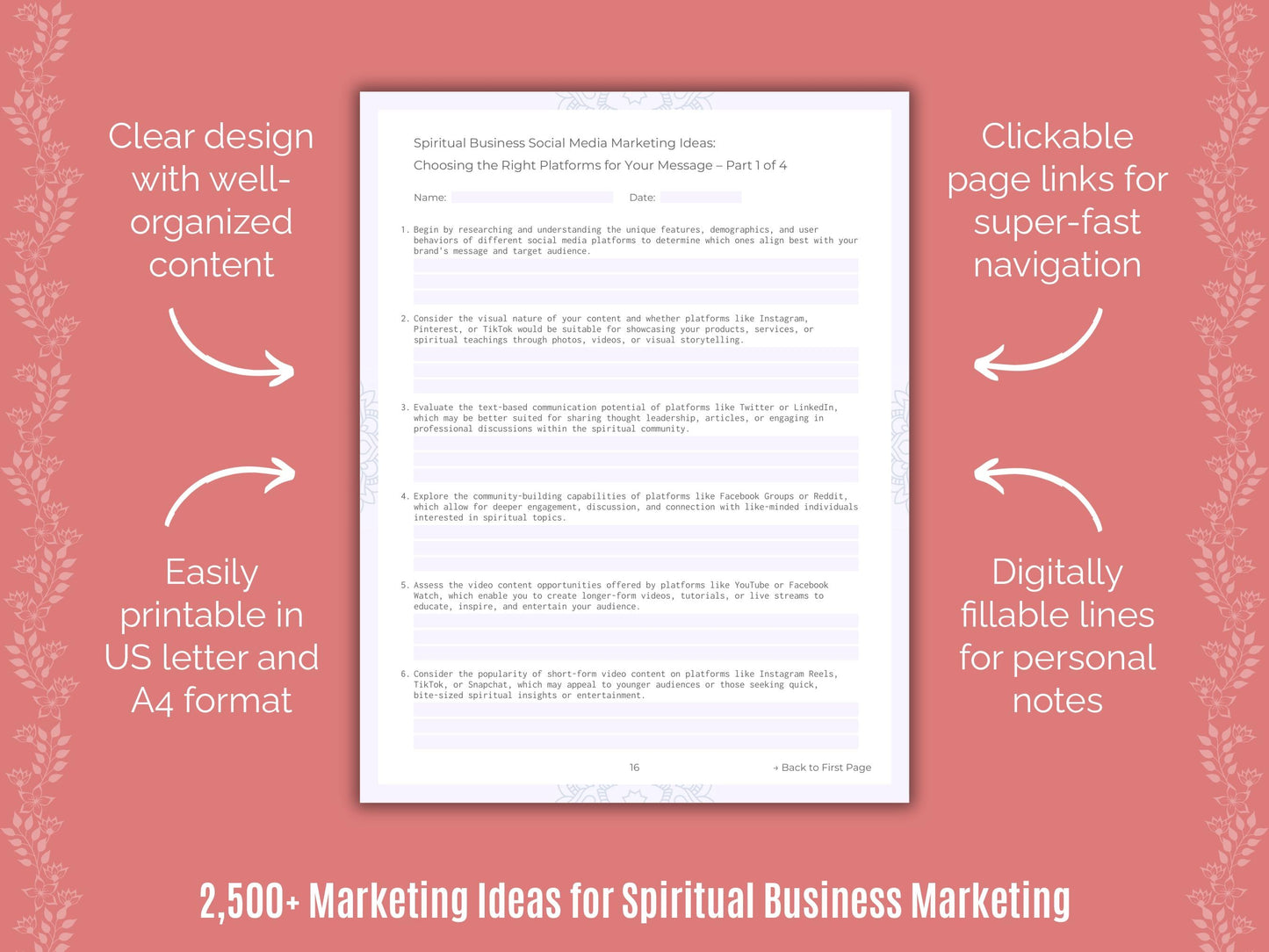 Spiritual Business Marketing Cheat Sheets