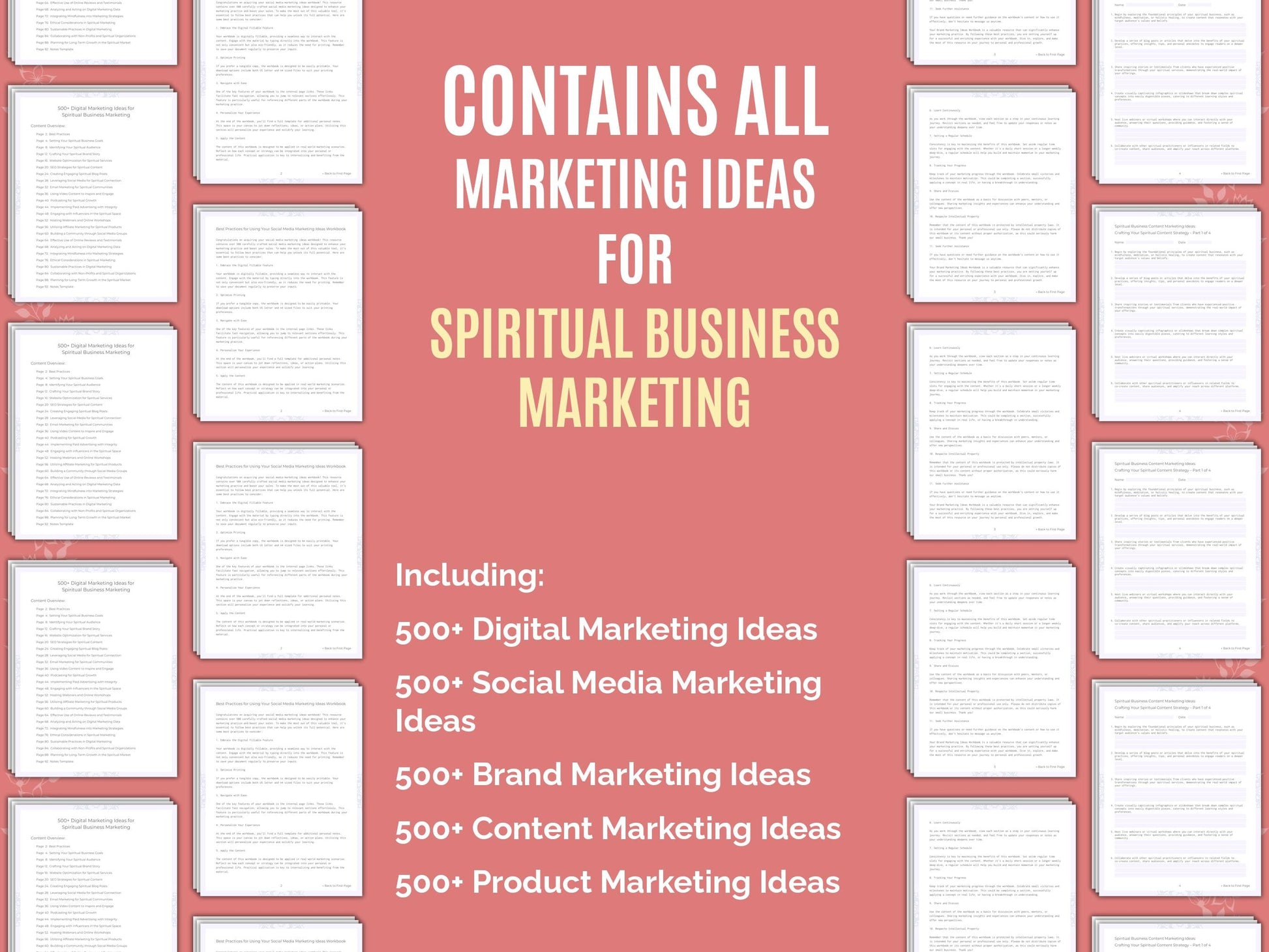 Spiritual Business Marketing Worksheets