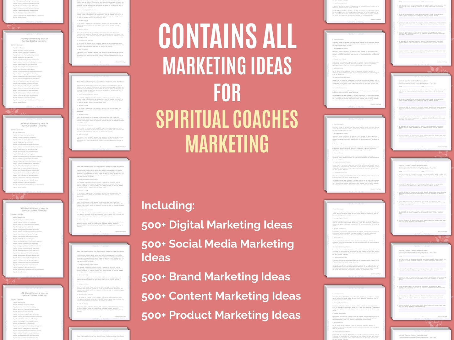 Spiritual Coaches Marketing Worksheets