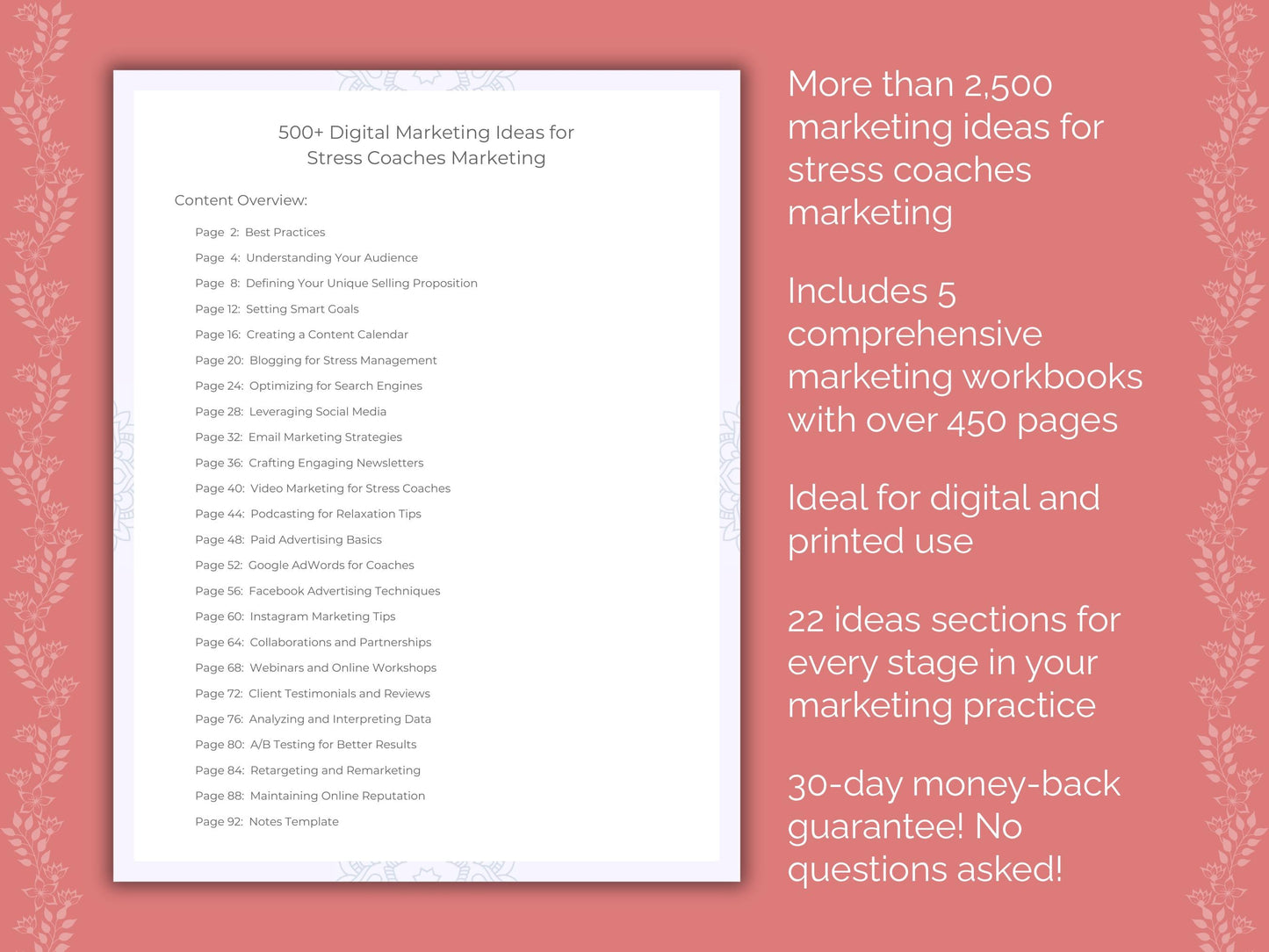 Stress Coaches Marketing Templates