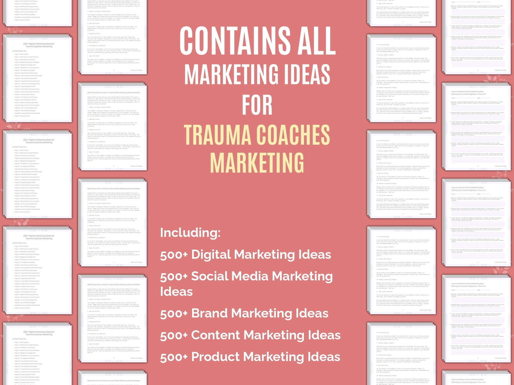 Trauma Coaches Marketing Worksheets