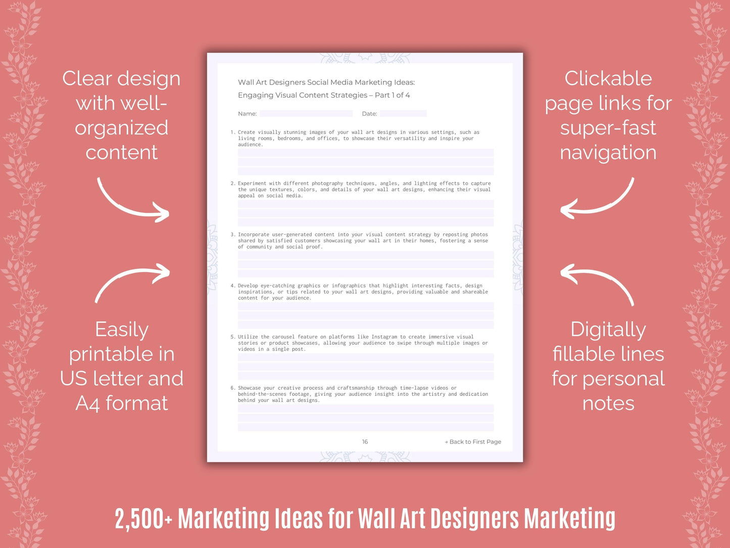 Wall Art Designers Marketing Cheat Sheets