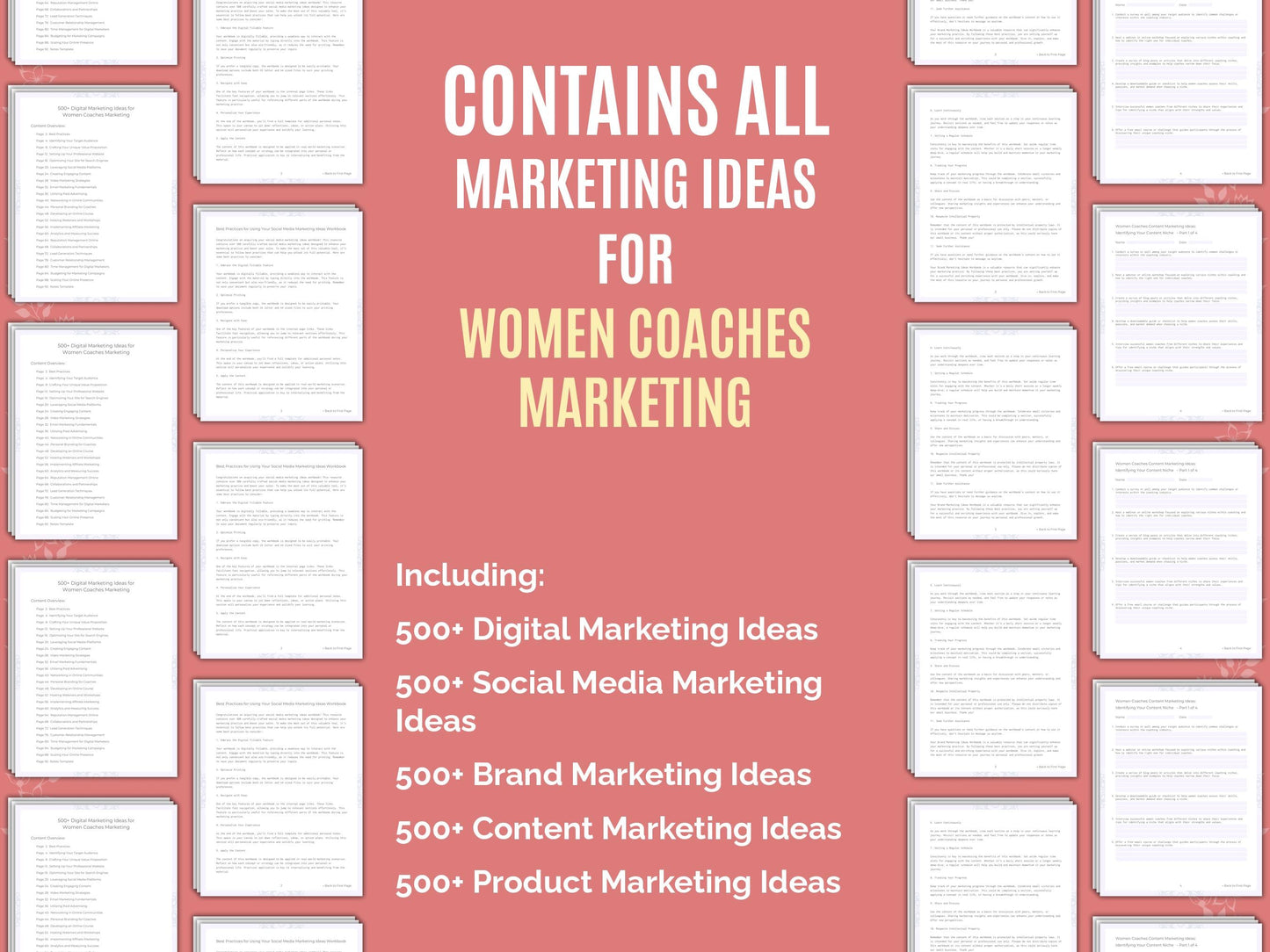 Women Coaches Marketing Worksheets