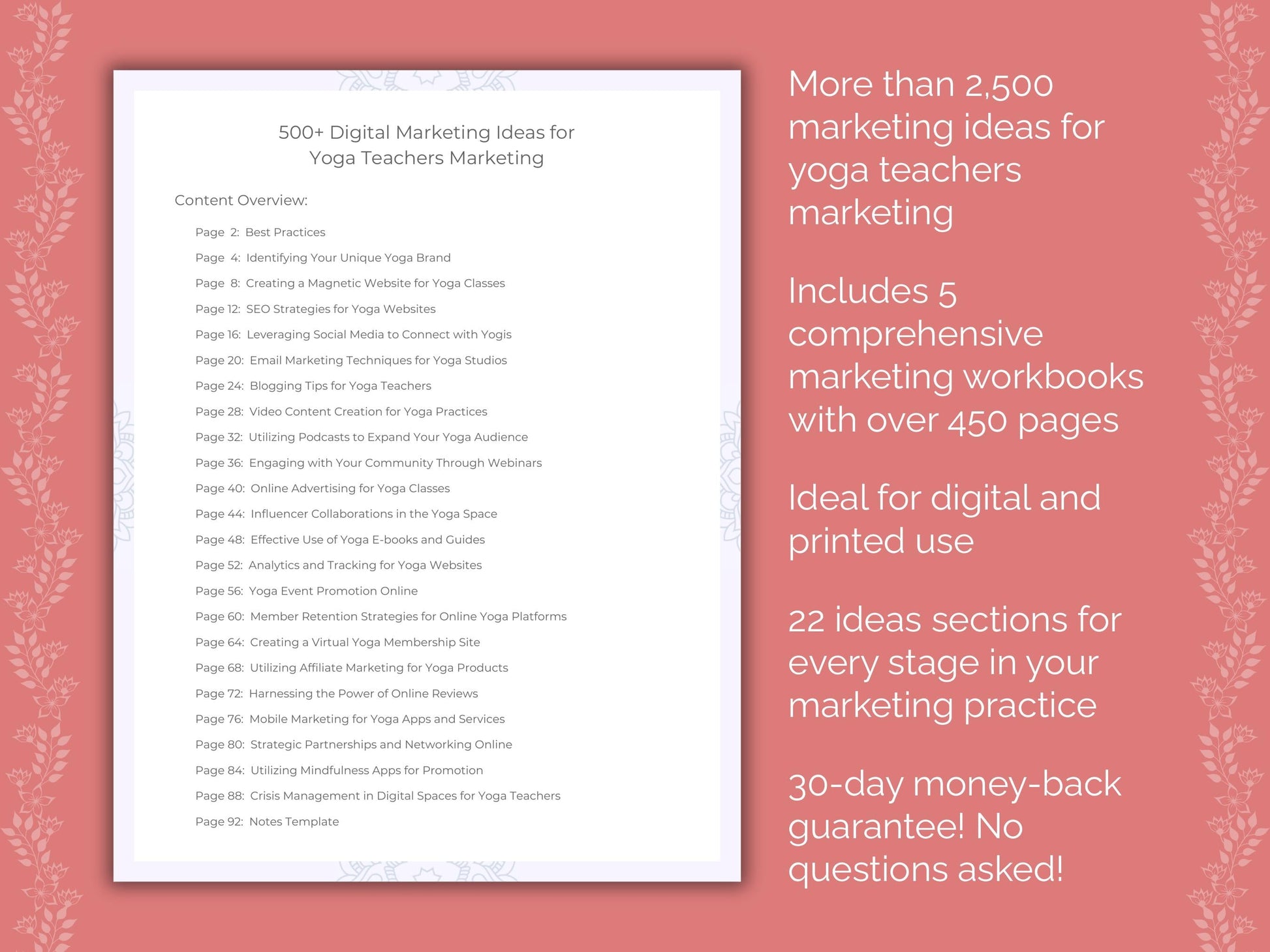 Yoga Teachers Marketing Templates