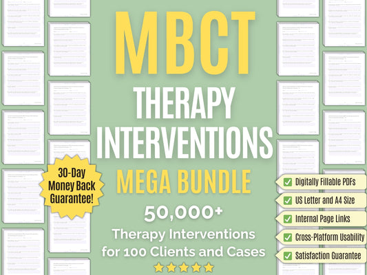 Mindfulness-Based Cognitive Therapy (MBCT) Interventions Psychology Workbooks