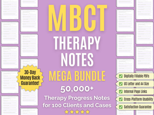 Mindfulness-Based Cognitive Therapy (MBCT) Progress Notes Psychology Workbooks