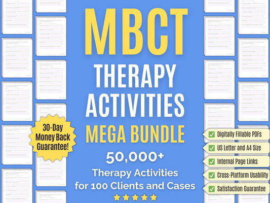 Mindfulness-Based Cognitive Therapy (MBCT) Session Activities Psychology Workbooks