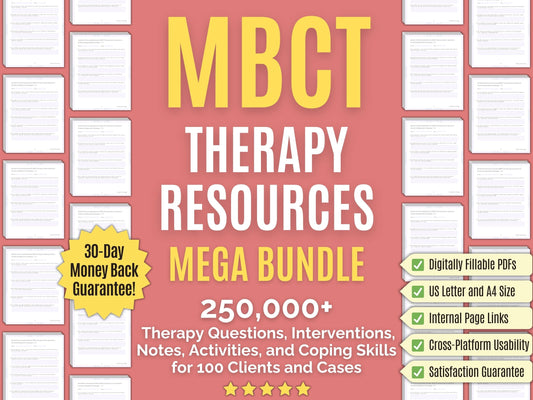 Mindfulness-Based Cognitive Therapy (MBCT) Psychology Workbooks