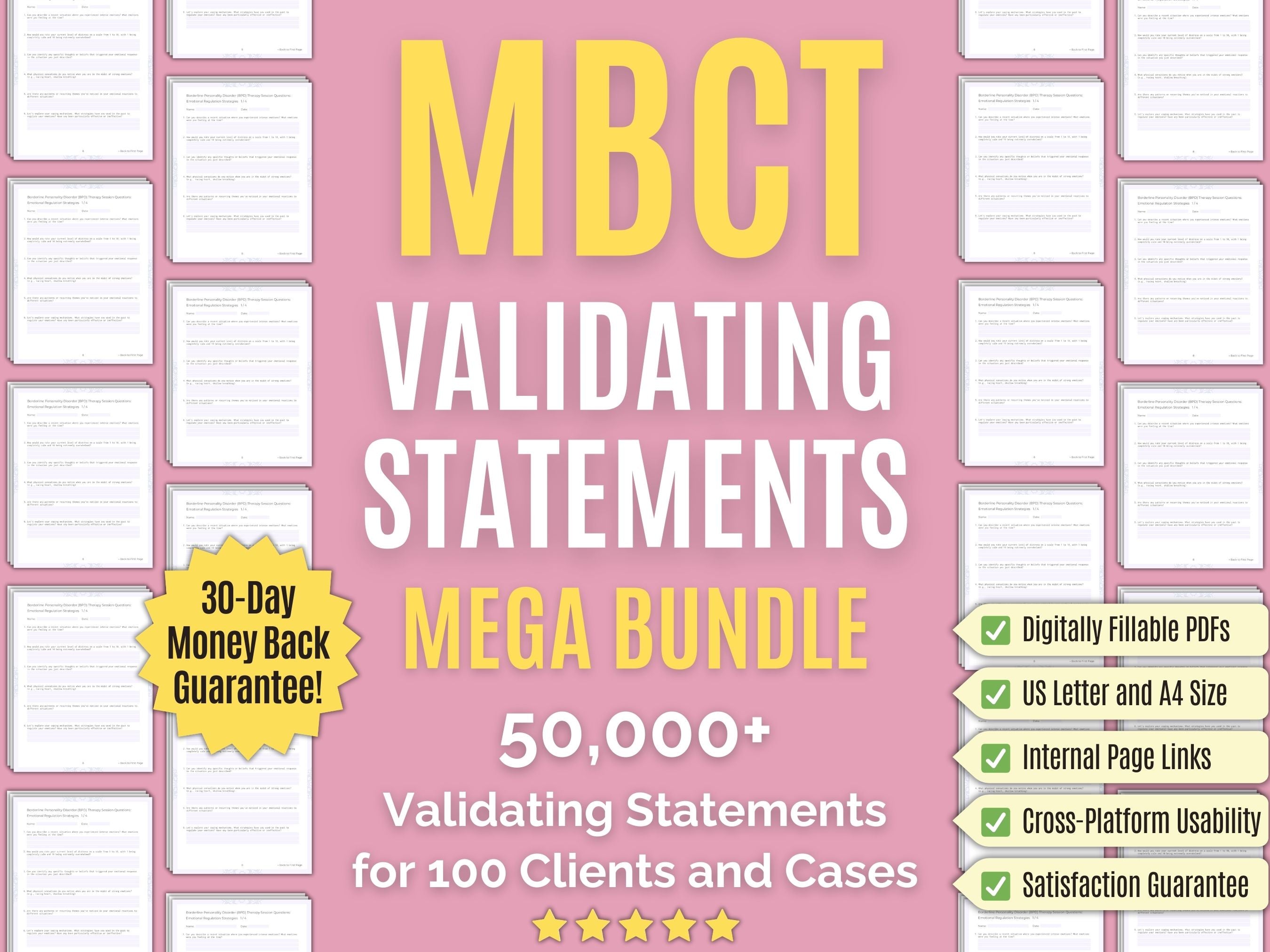 MBCT Validating Statements Workbooks Mega Bundle – Karlstein Publishing