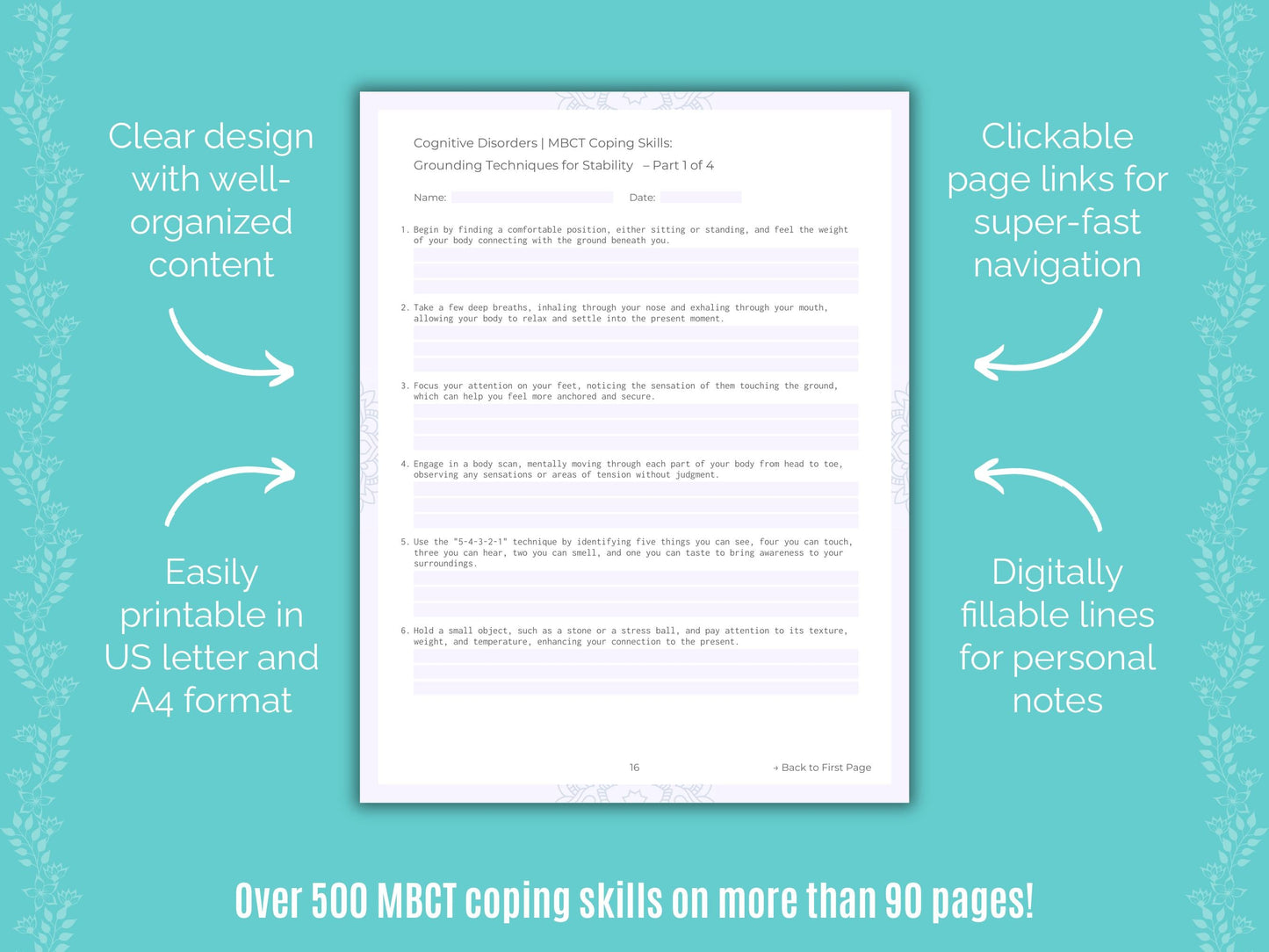 Cognitive Disorders Mindfulness-Based Cognitive Therapy (MBCT) Counseling Templates