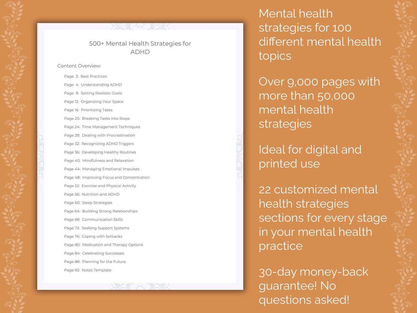 Mental Health Strategies Counselor Cheat Sheets