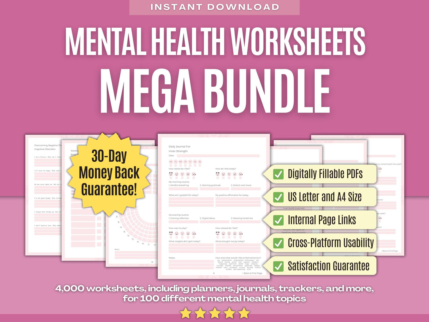 Mental Health Psychology Workbooks