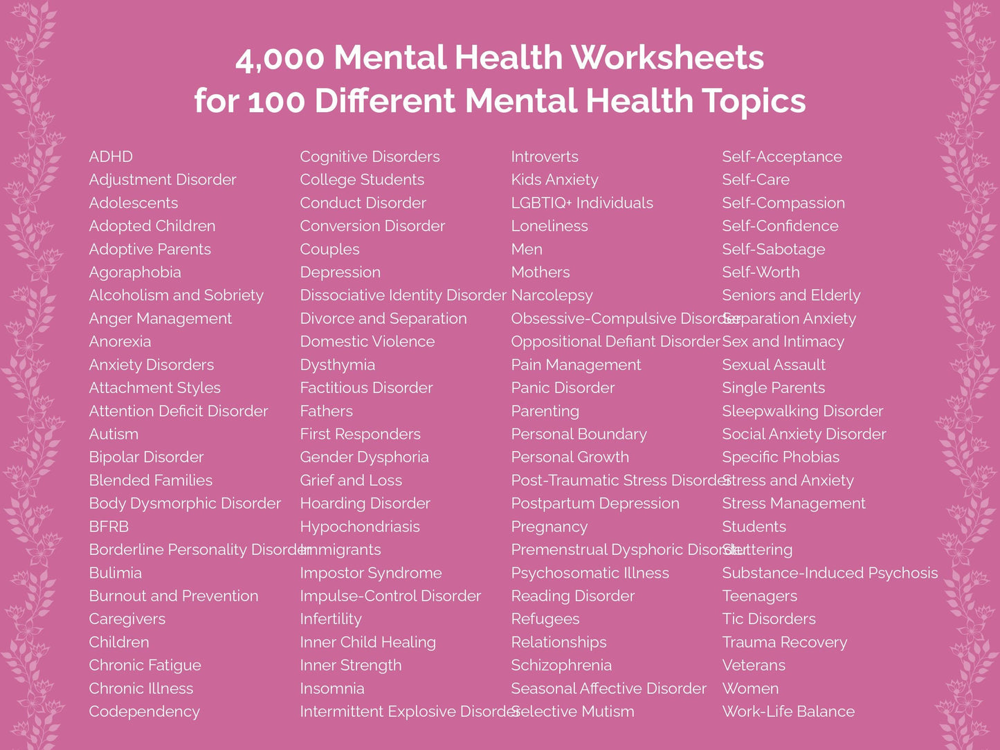 Mental Health Counseling Templates