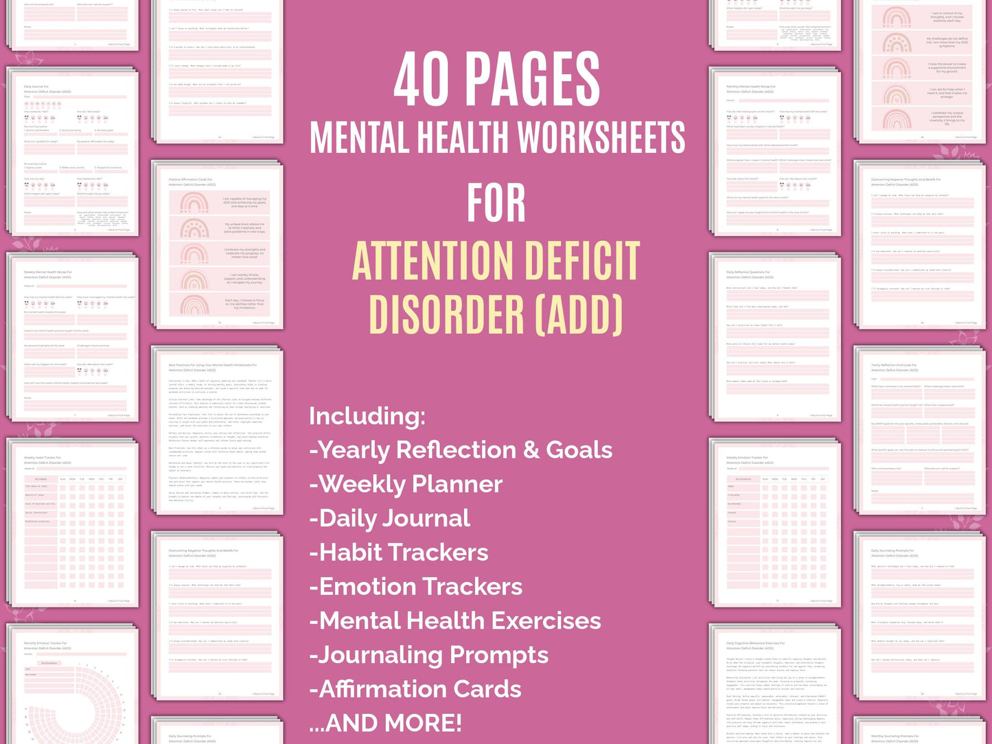 Mental Health Therapist Worksheets