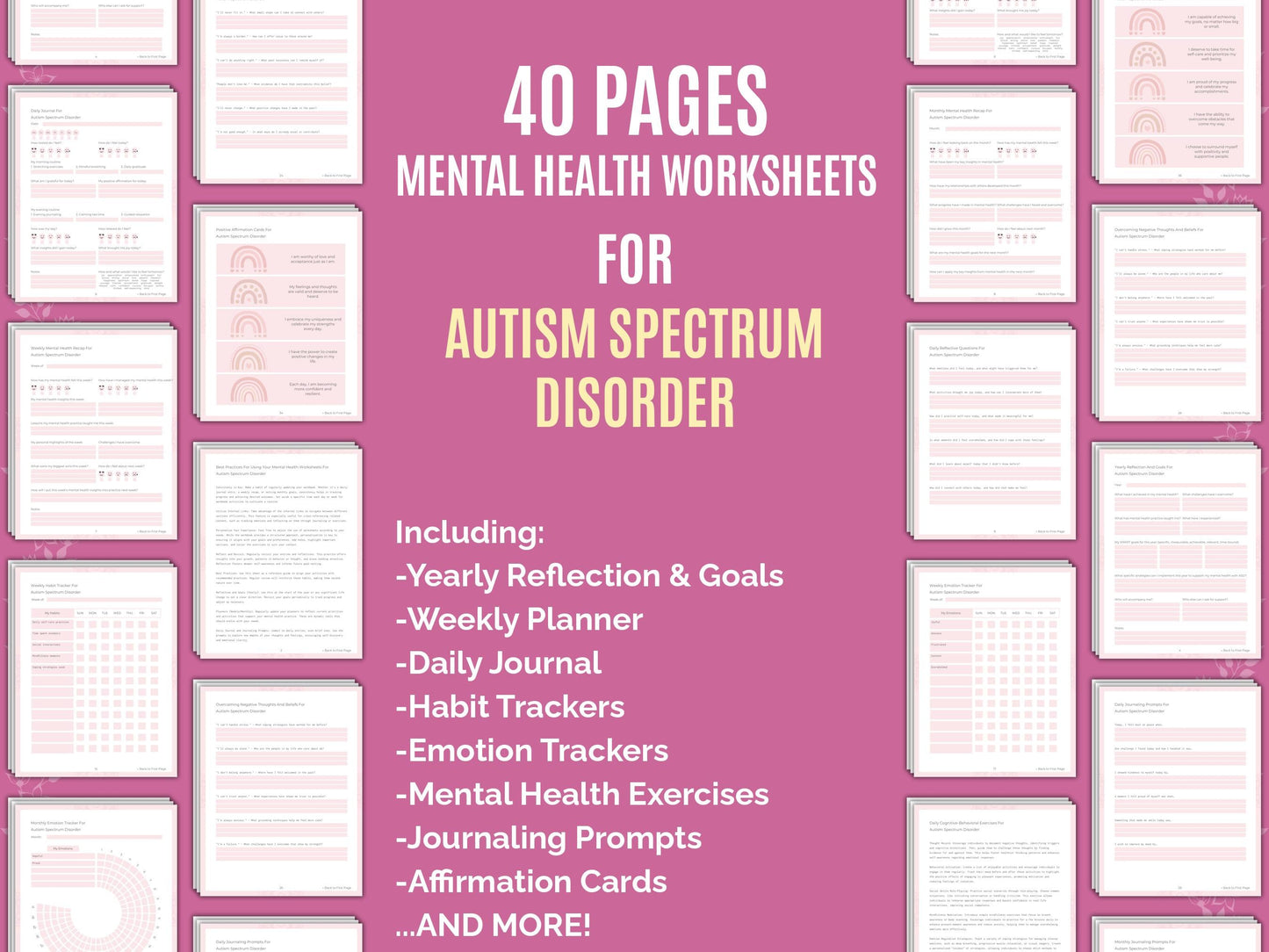 Mental Health Therapist Worksheets