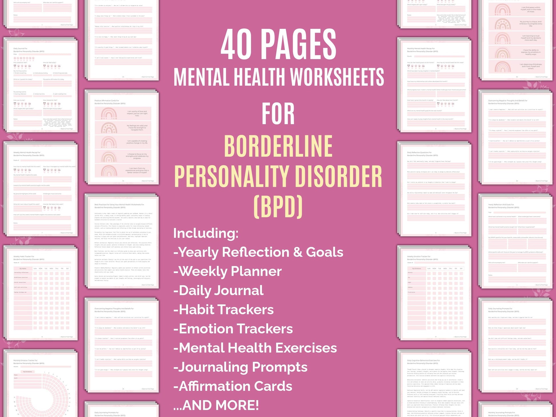 Mental Health Therapist Worksheets