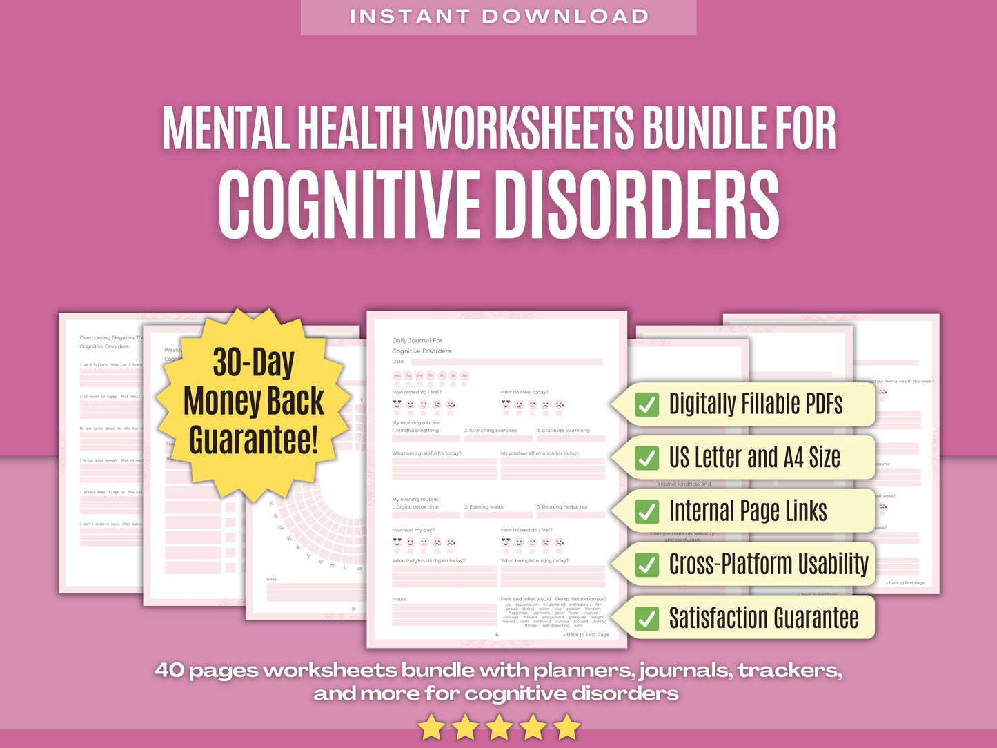 Mental Health Psychology Workbooks