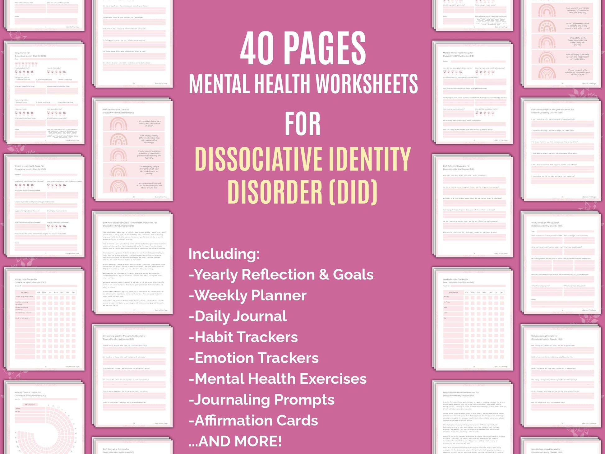 Mental Health Therapist Worksheets