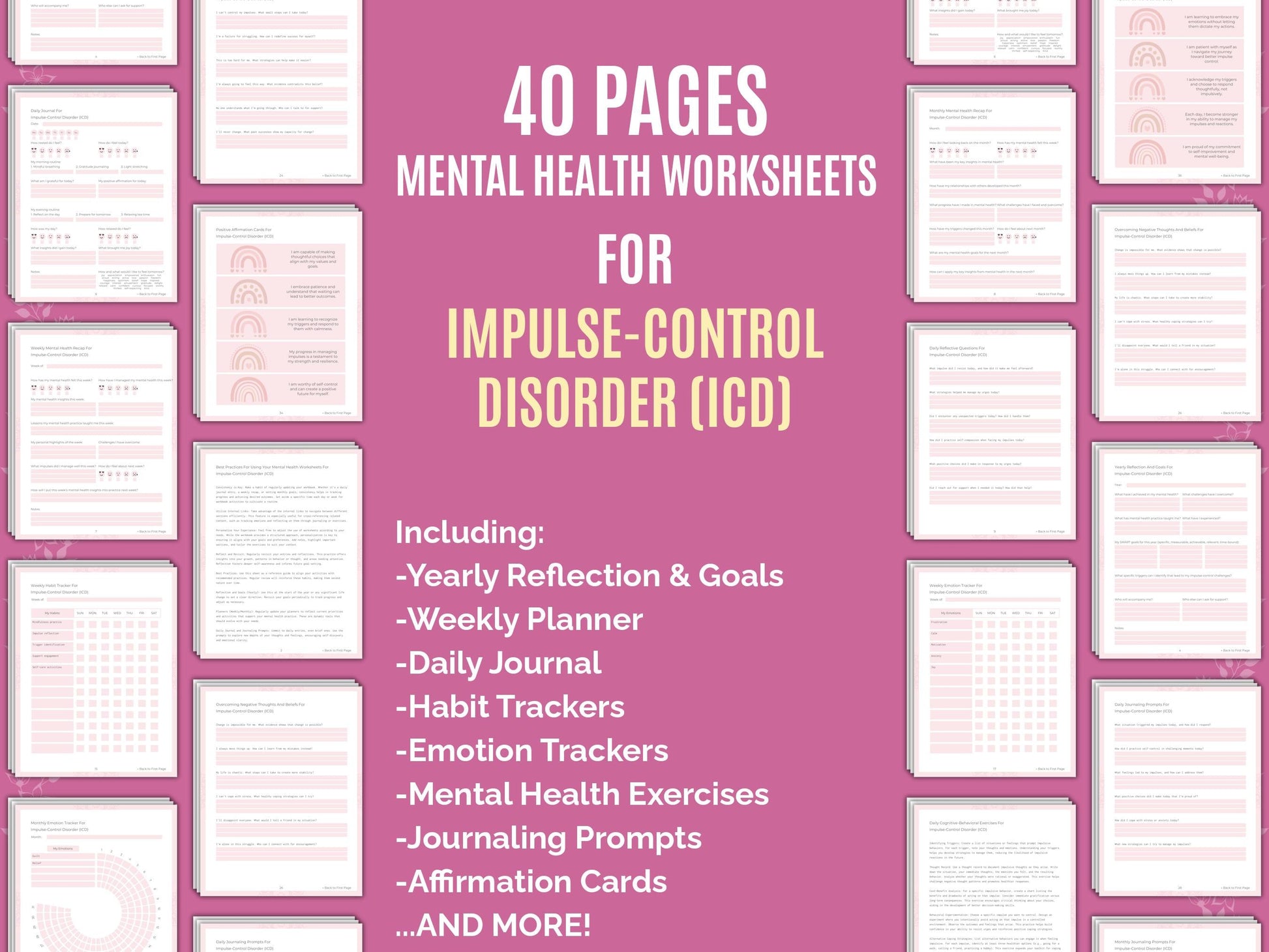 Mental Health Therapist Worksheets