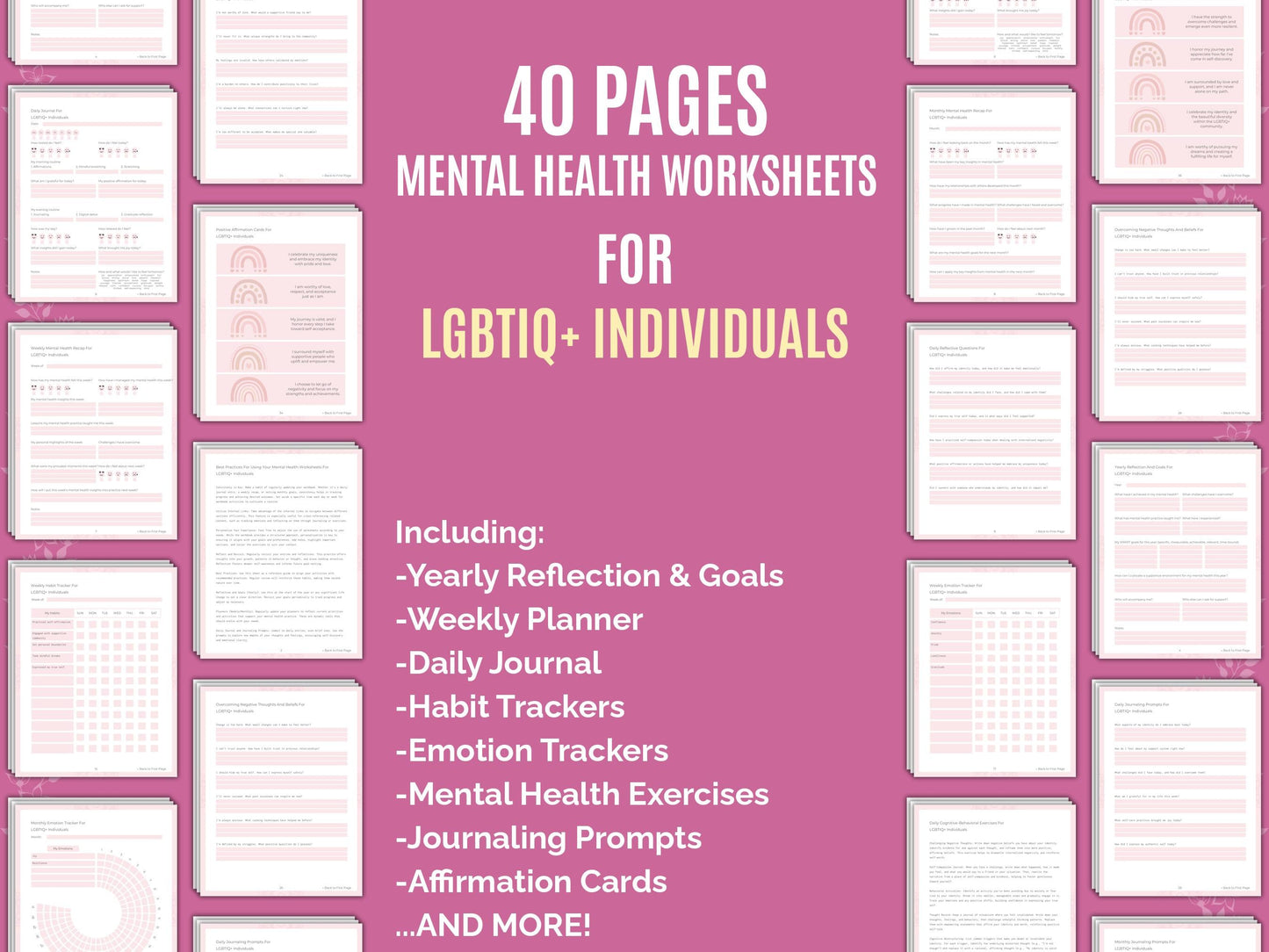 Mental Health Therapist Worksheets