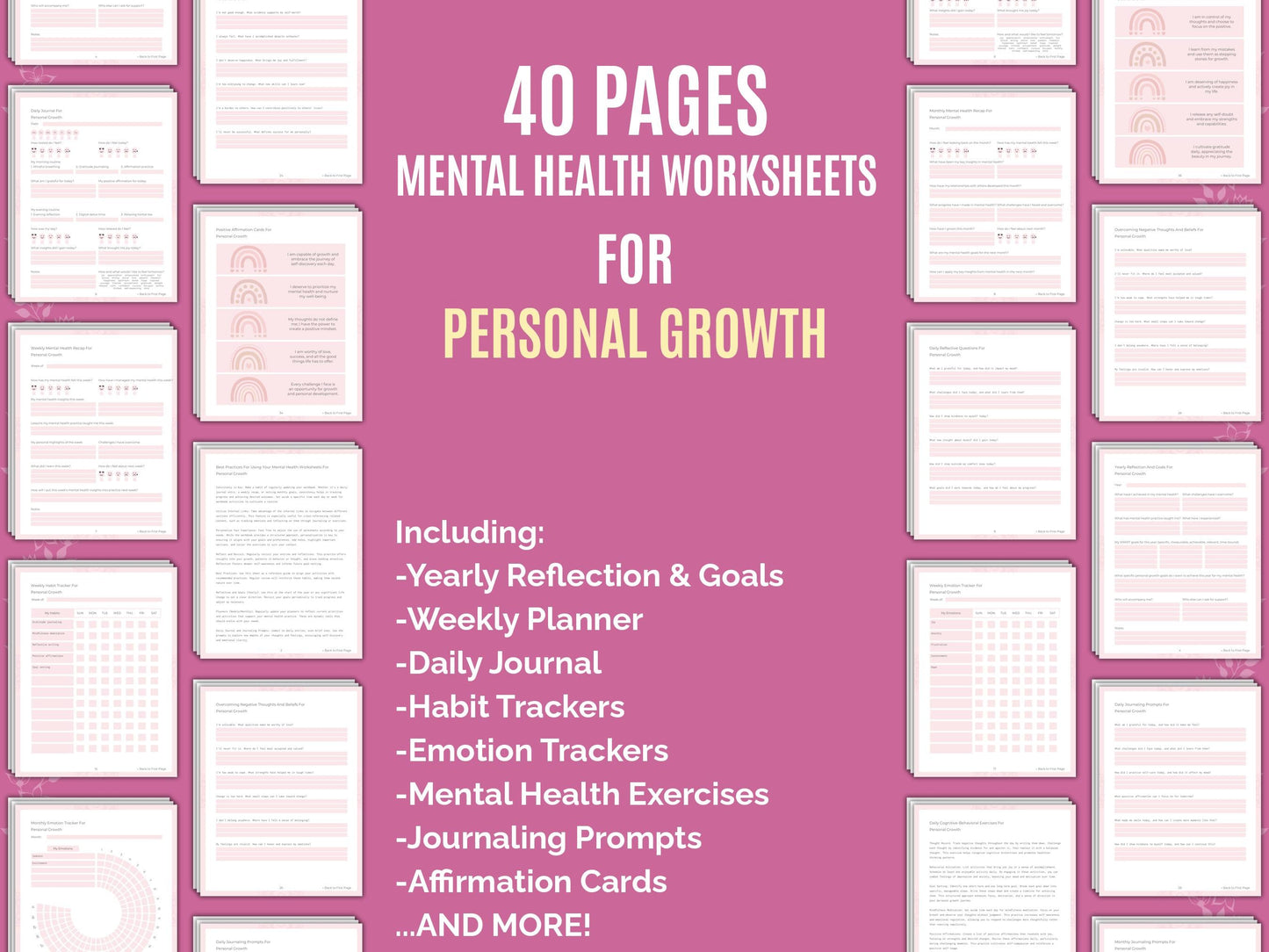 Mental Health Therapist Worksheets