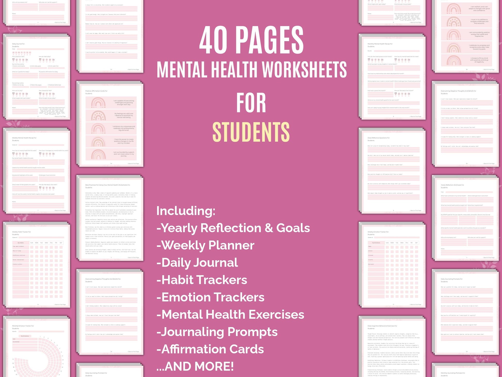 Mental Health Therapist Worksheets