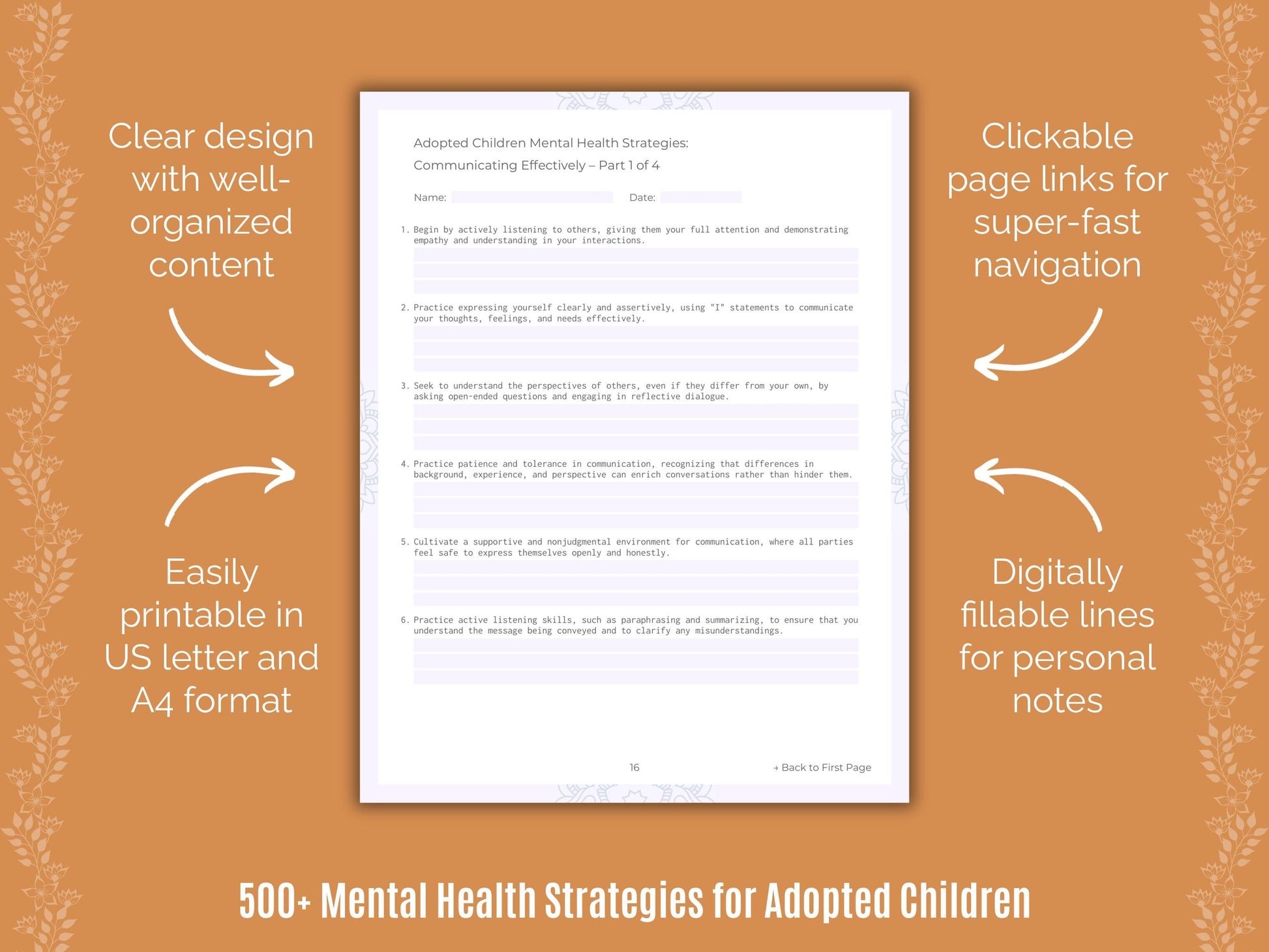 Adopted Children Mental Health Counseling Templates