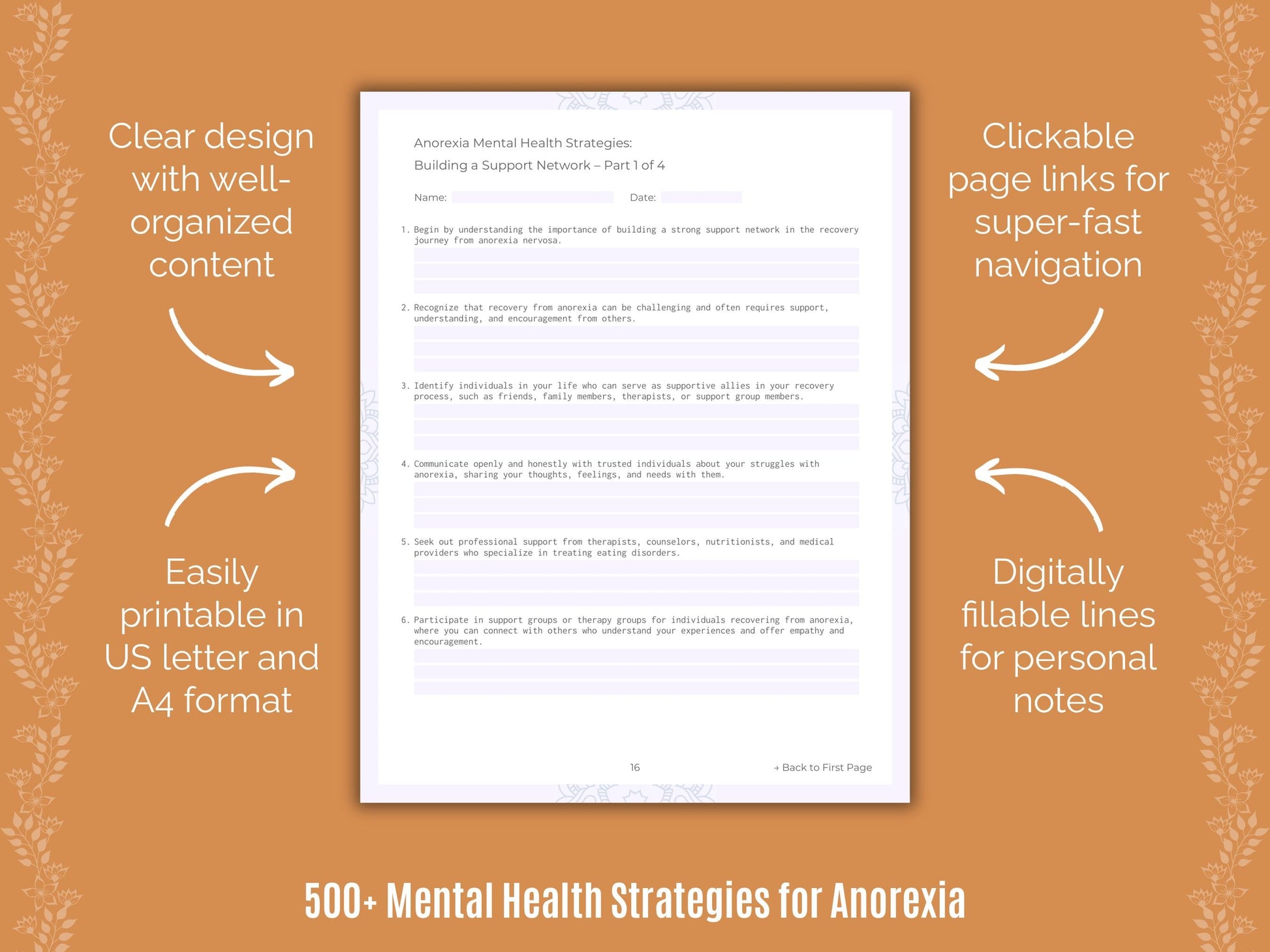 Anorexia Mental Health Counseling Templates