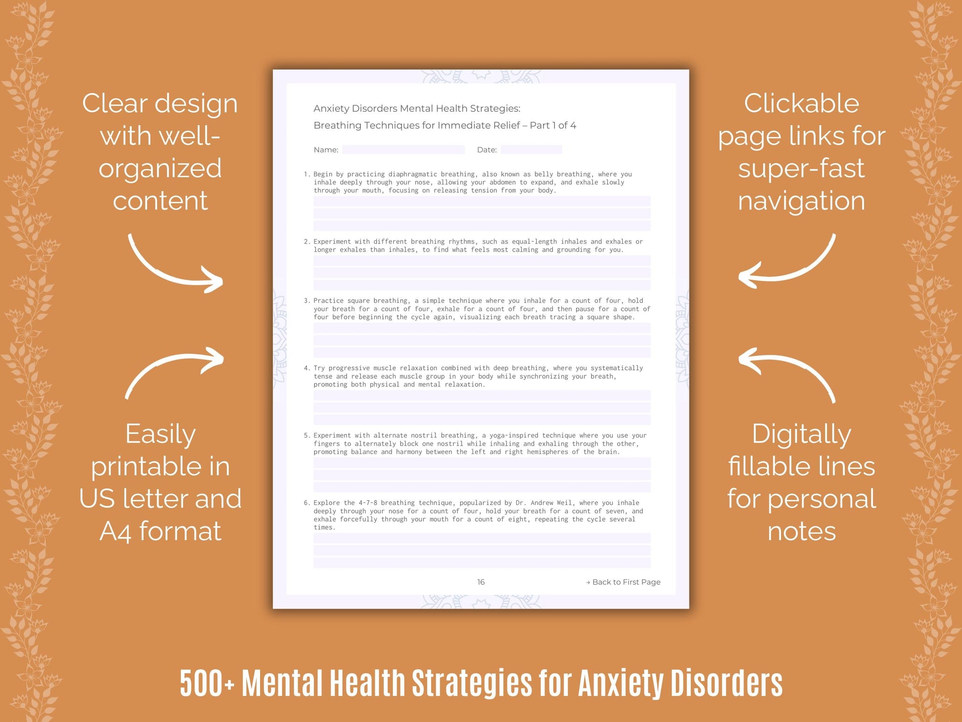 Anxiety Disorders Mental Health Counseling Templates