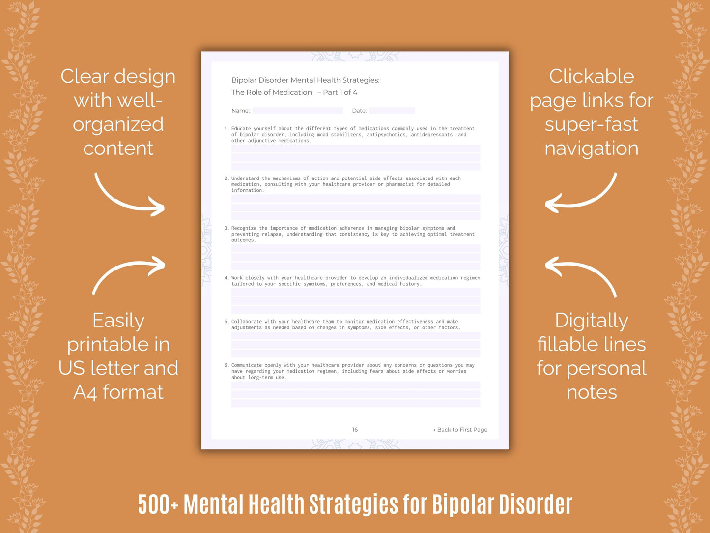 Bipolar Disorder Mental Health Counseling Templates