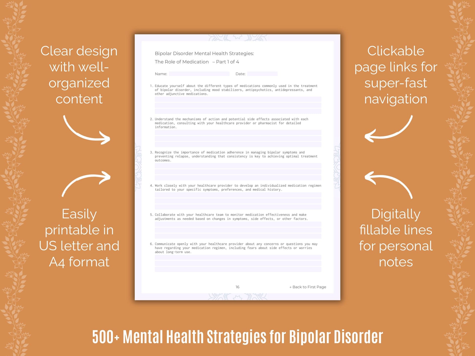 Bipolar Disorder Mental Health Counseling Templates