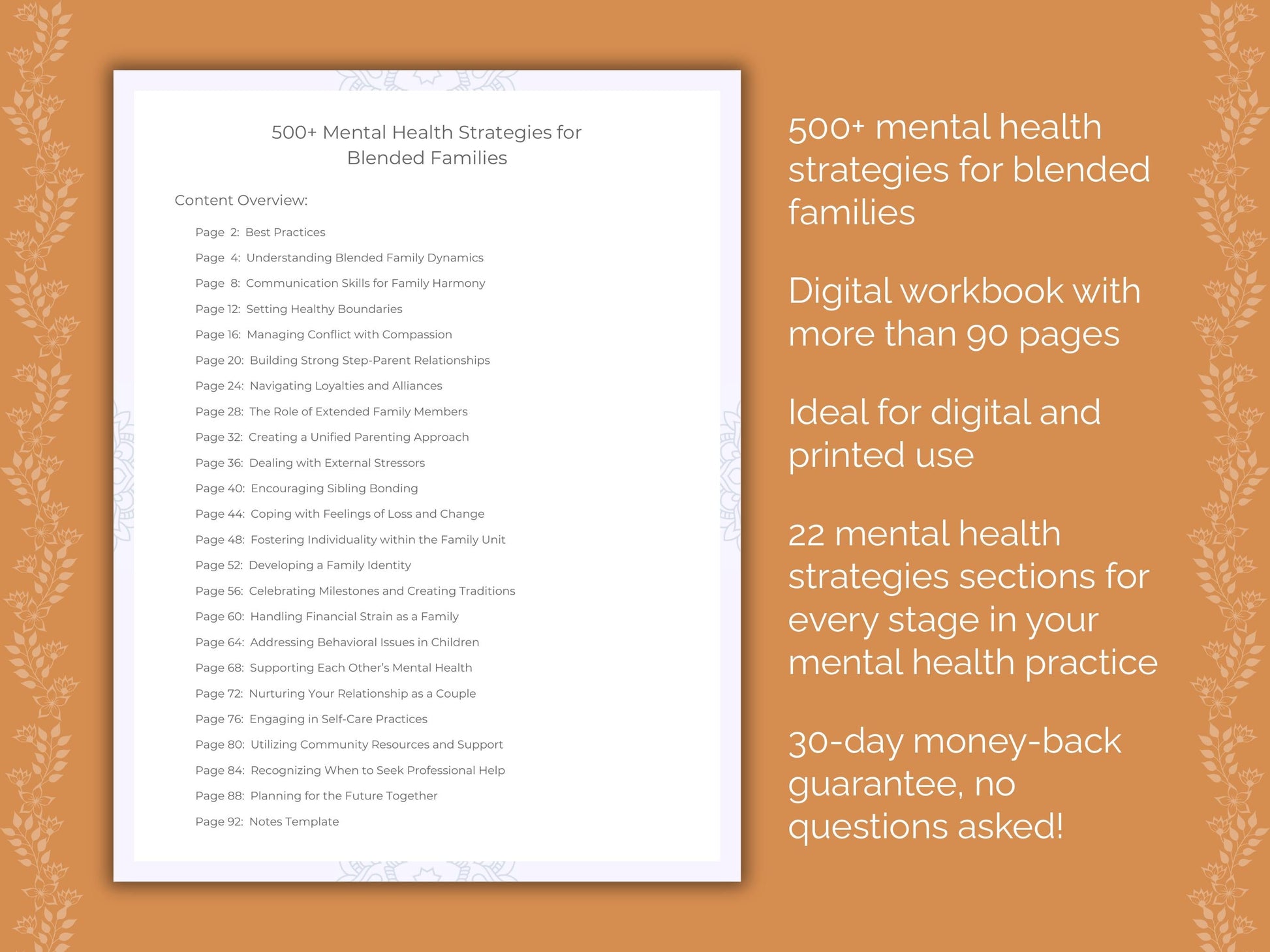 Blended Families Mental Health Therapist Worksheets