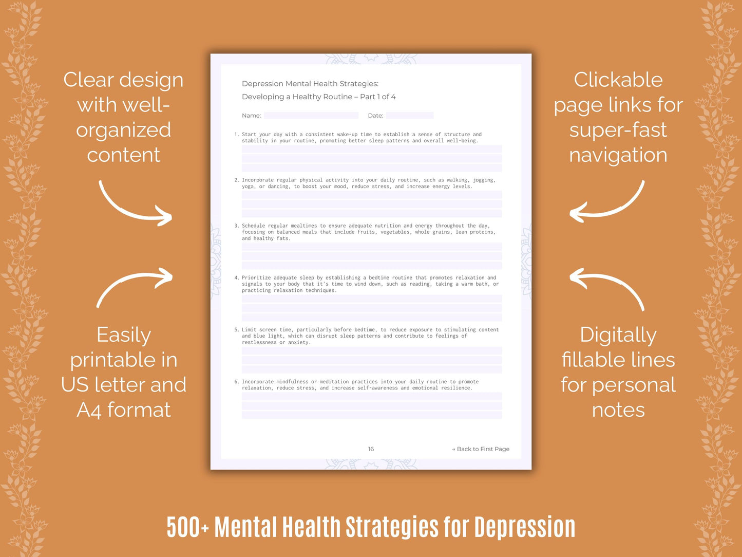 Depression Mental Health Counseling Templates