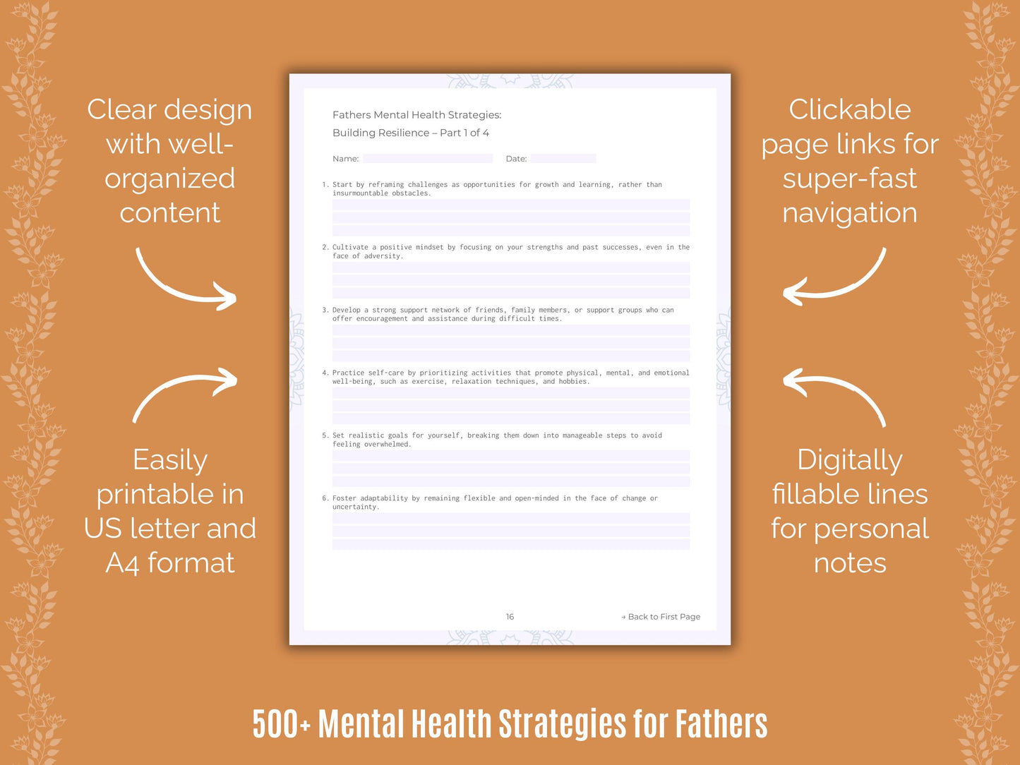 Fathers Mental Health Counseling Templates