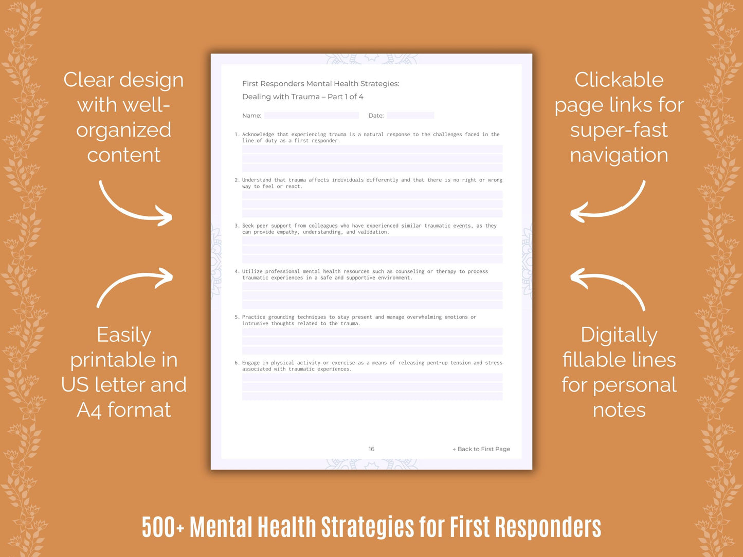 First Responders Mental Health Counseling Templates