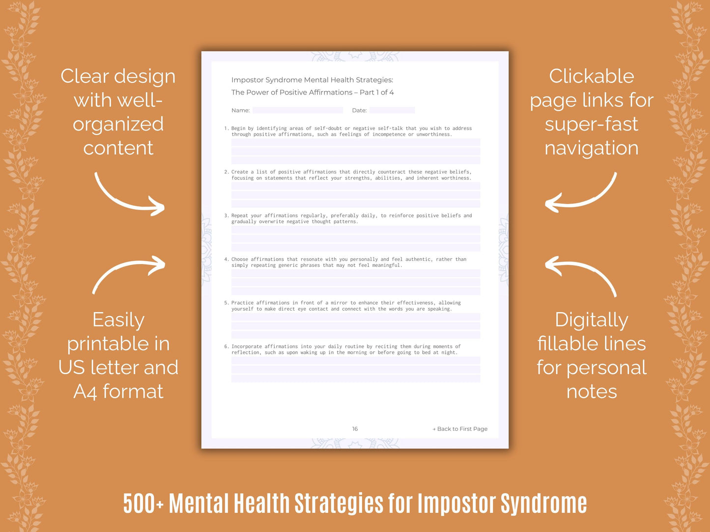 Impostor Syndrome Mental Health Counseling Templates