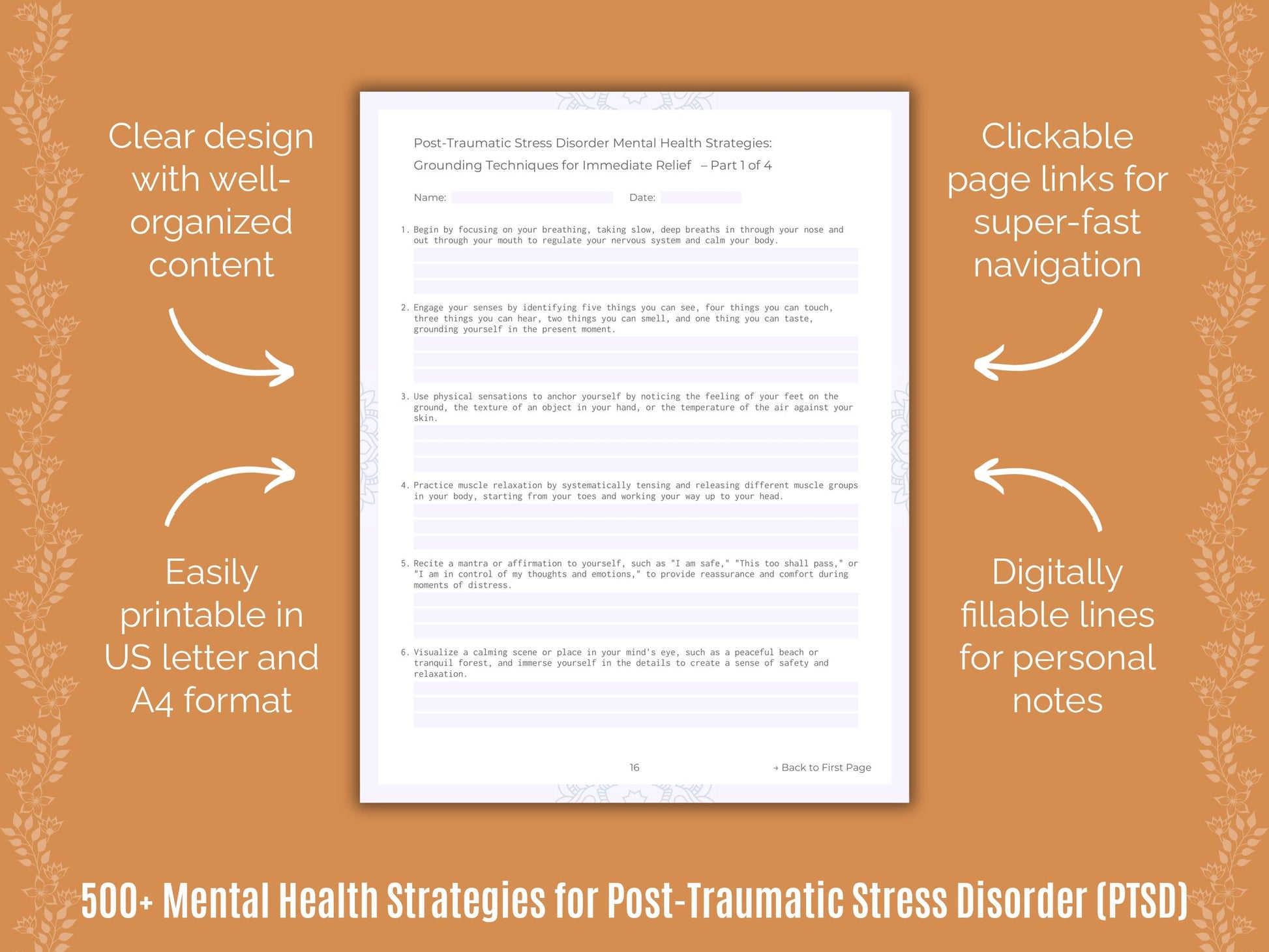 Post-Traumatic Stress Disorder (PTSD) Mental Health Counseling Templates