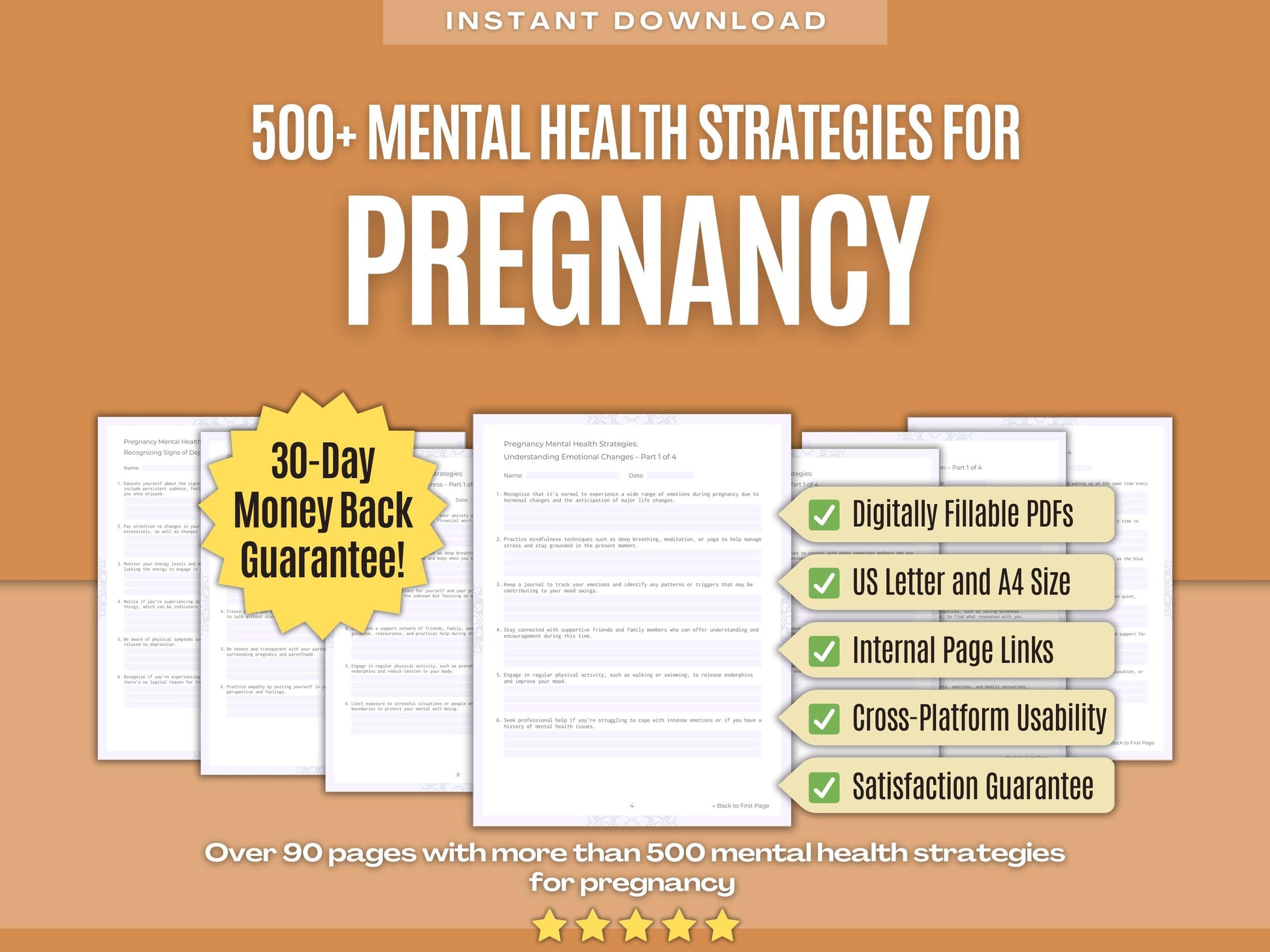 Pregnancy Mental Health Psychology Workbooks