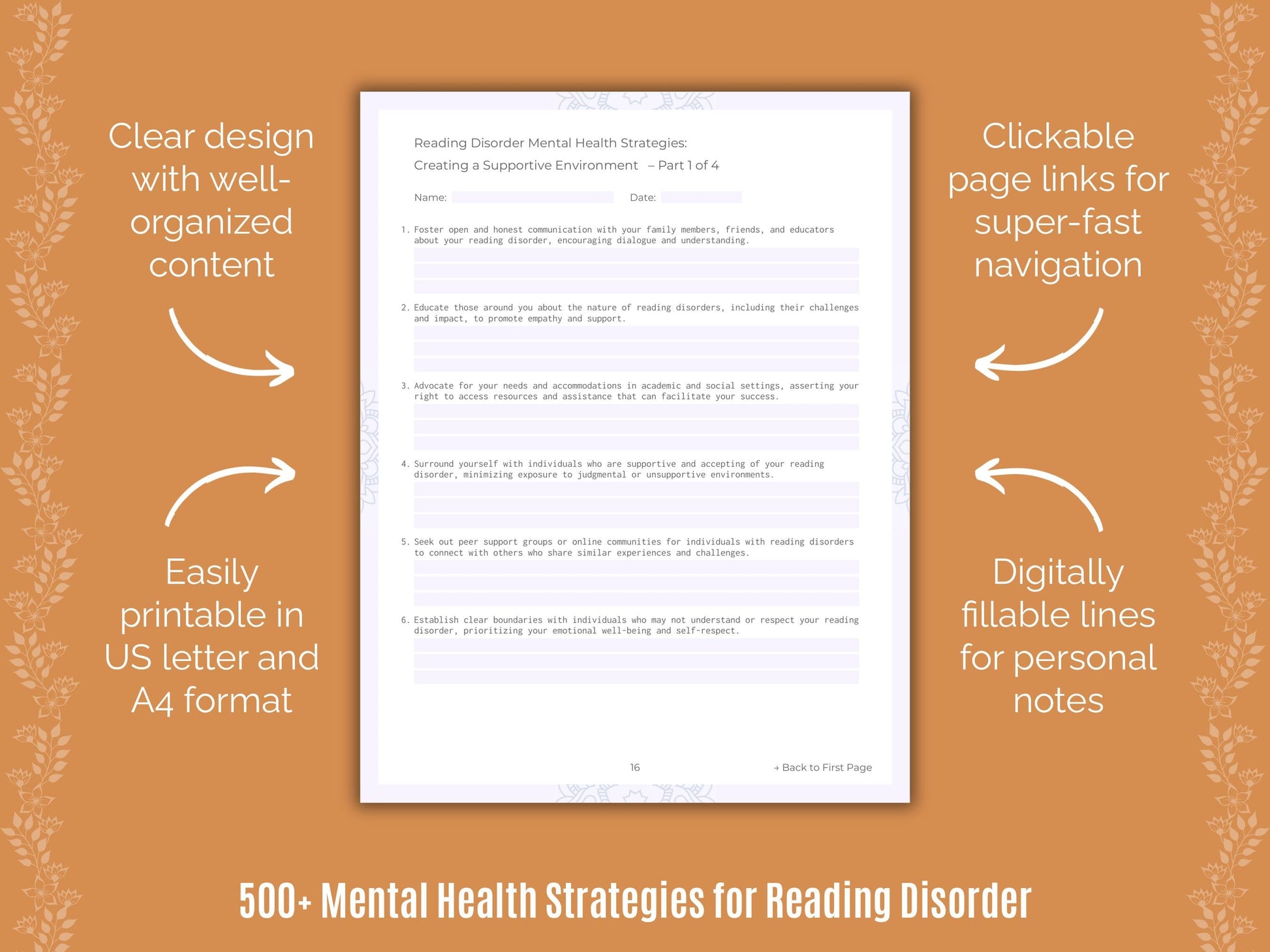 Reading Disorder Mental Health Counseling Templates