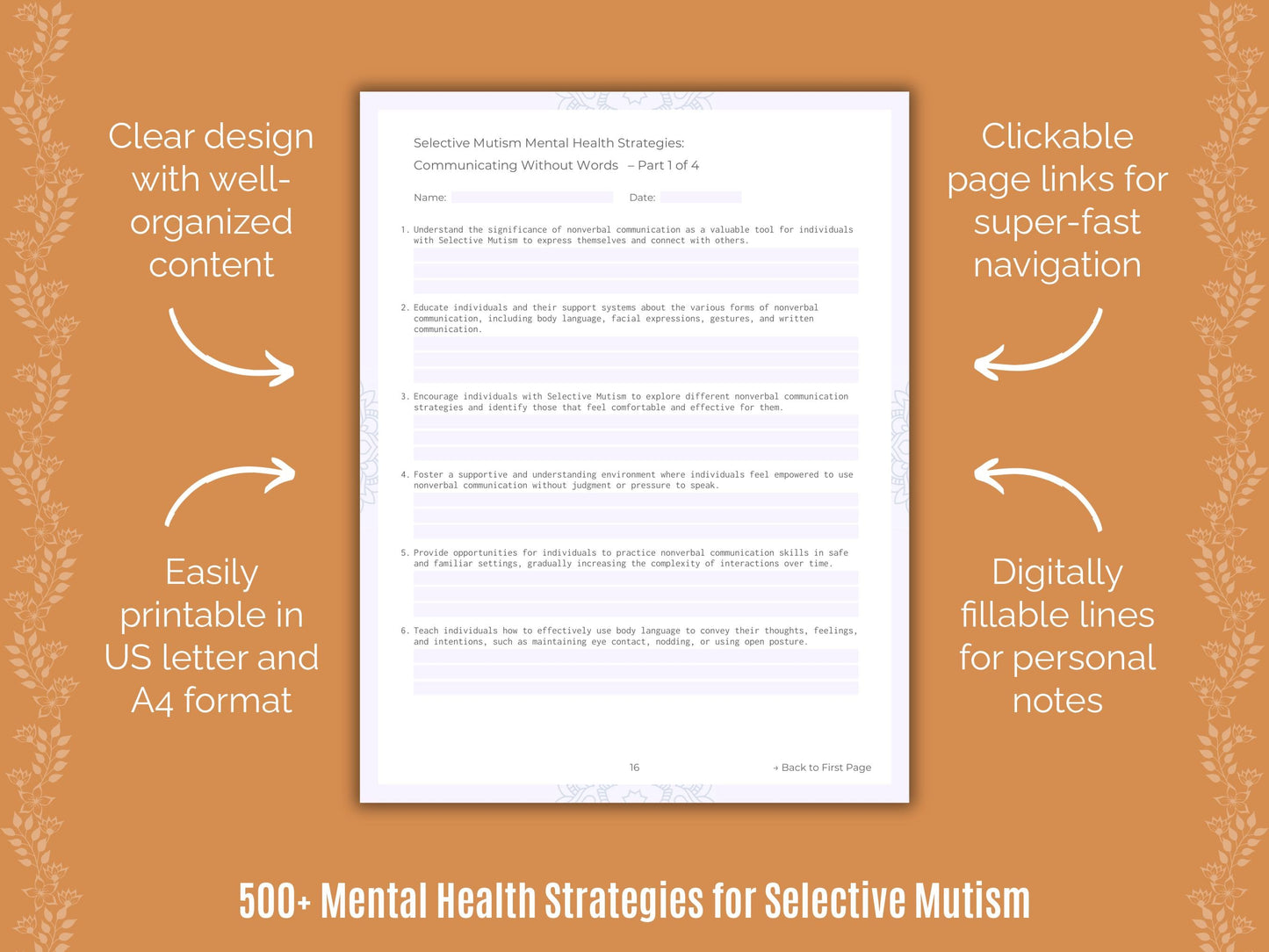 Selective Mutism Mental Health Counseling Templates