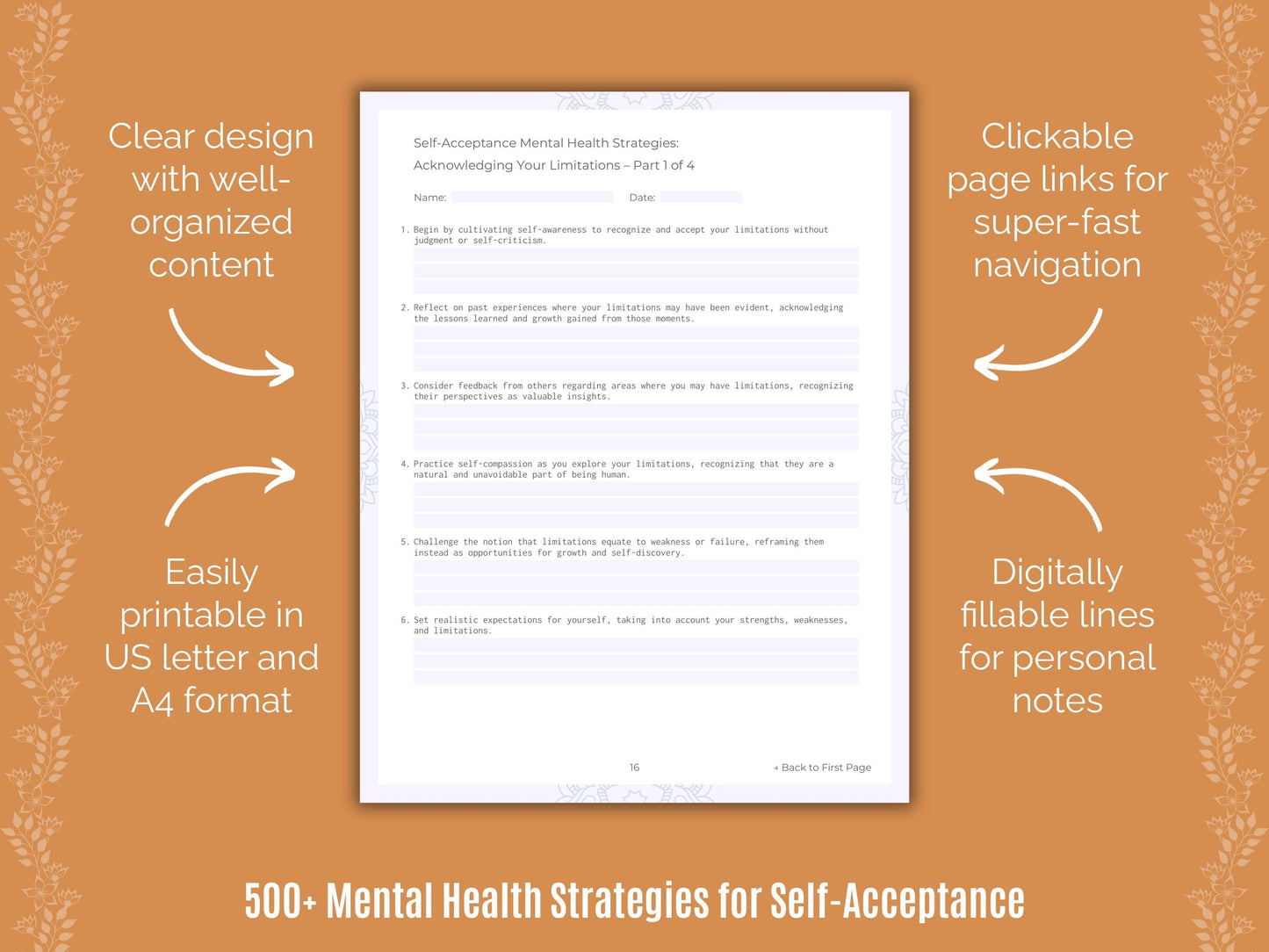 Self-Acceptance Mental Health Counseling Templates